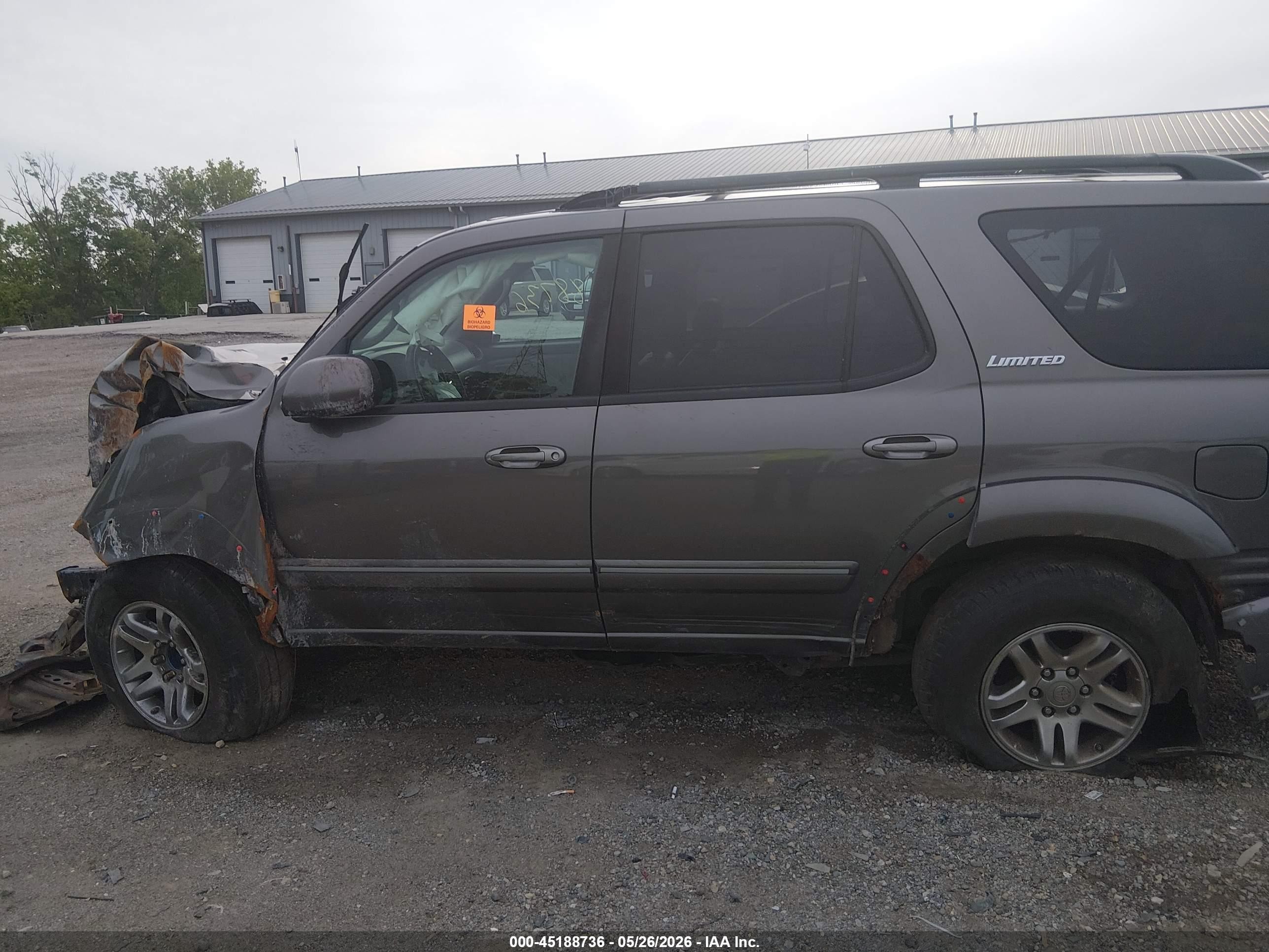 2006 Toyota Sequoia Limited V8 Gray vin: 5TDBT48A96S270211