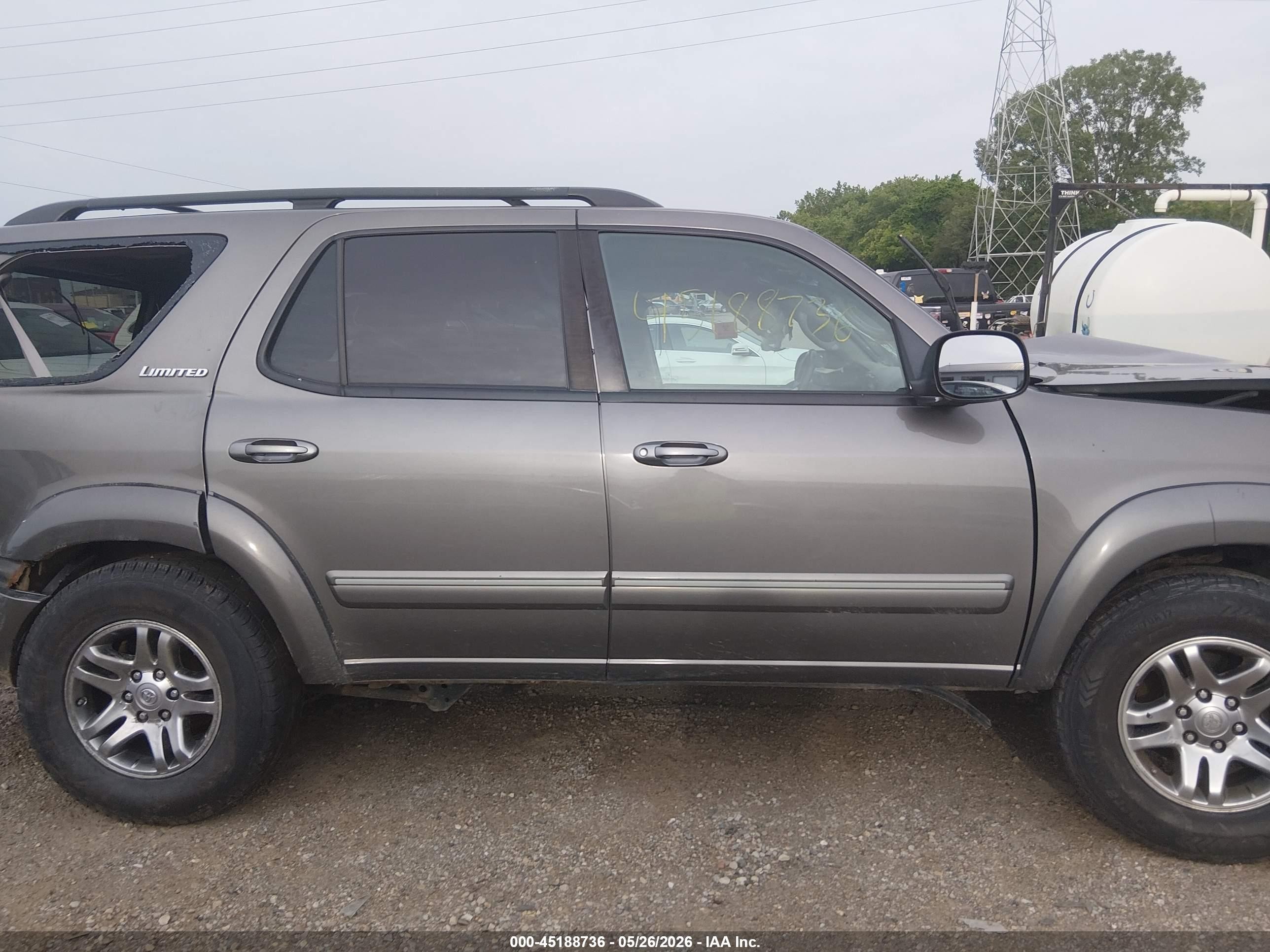 2006 Toyota Sequoia Limited V8 Gray vin: 5TDBT48A96S270211
