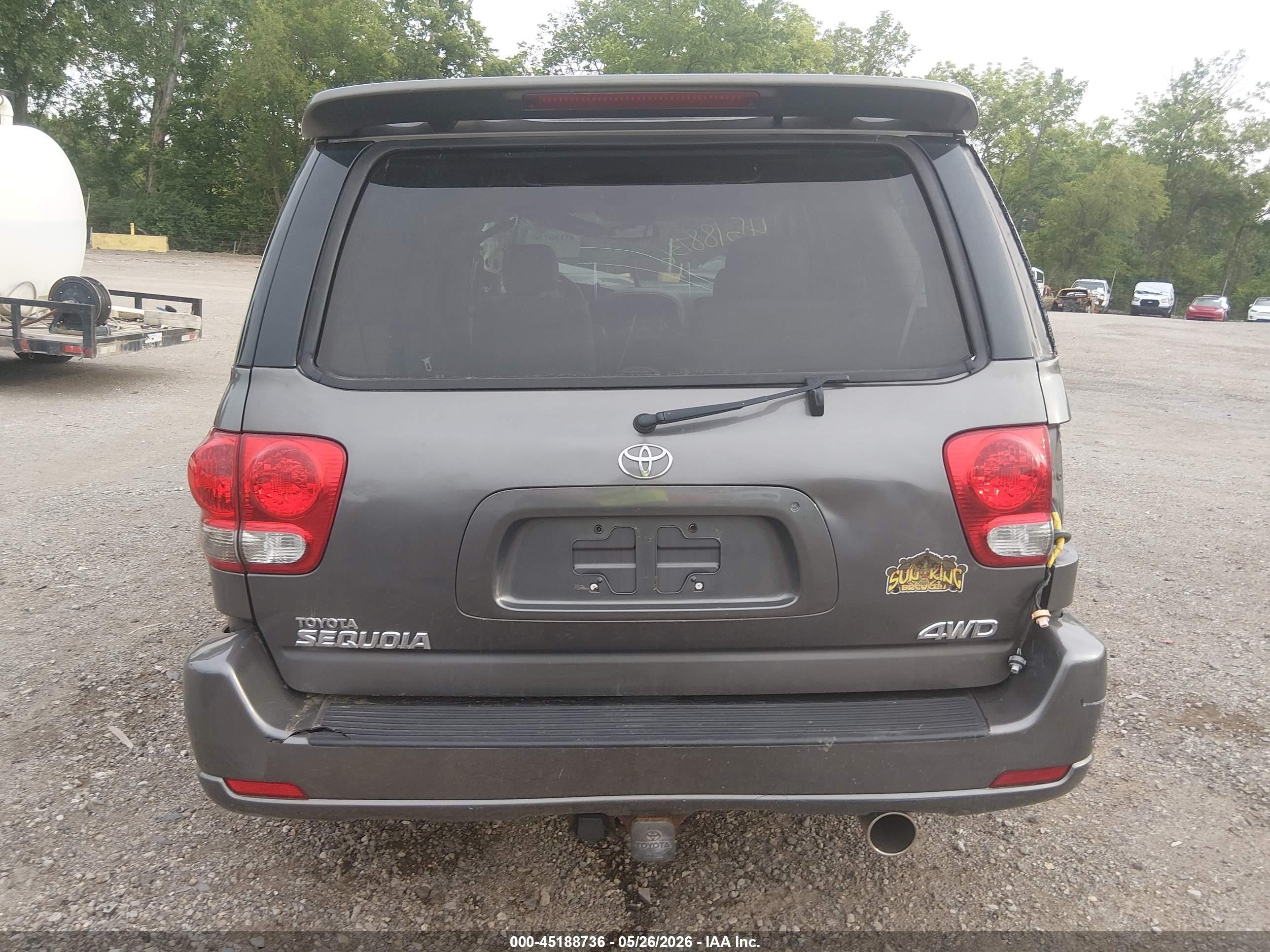 2006 Toyota Sequoia Limited V8 Gray vin: 5TDBT48A96S270211