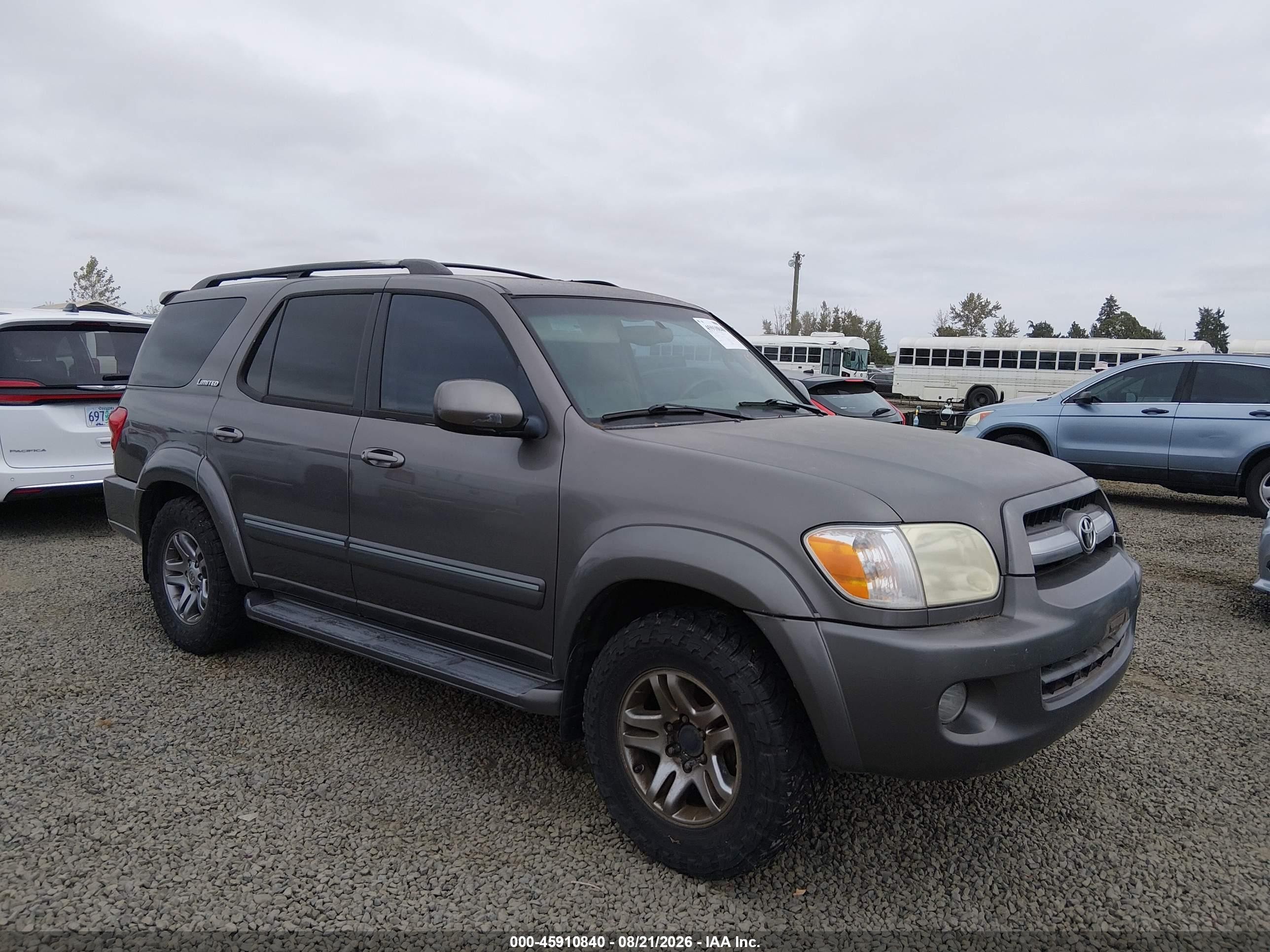 2006 Toyota Sequoia Limited V8 Brown vin: 5TDBT48A96S270788