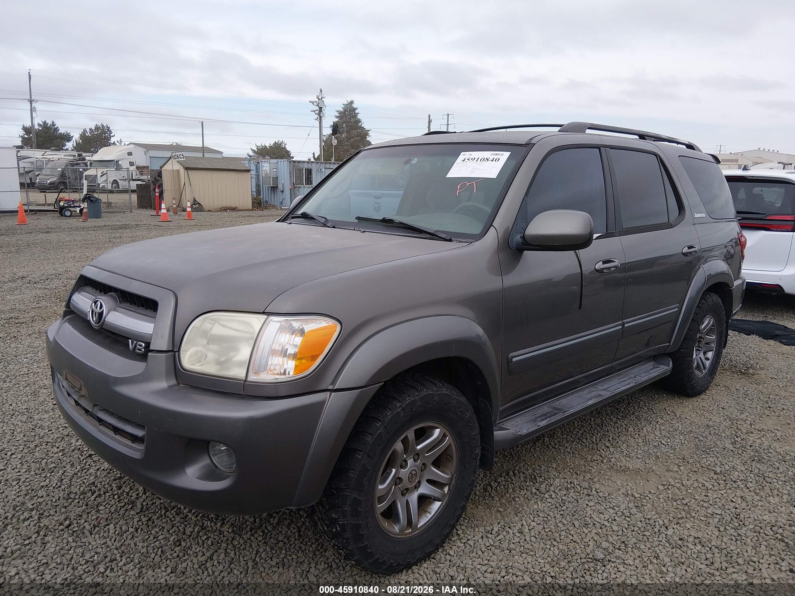 2006 Toyota Sequoia Limited V8 Brown vin: 5TDBT48A96S270788