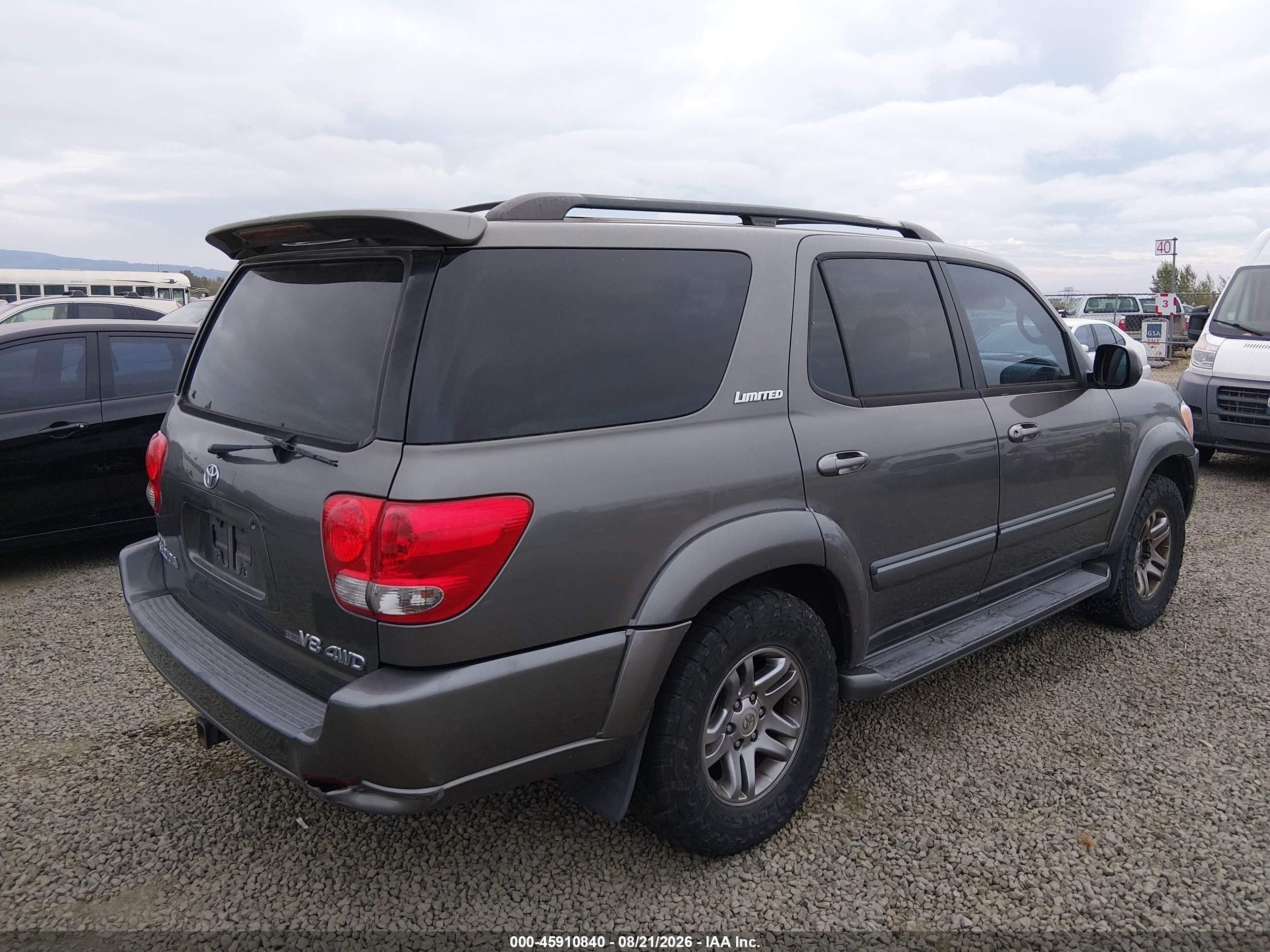 2006 Toyota Sequoia Limited V8 Brown vin: 5TDBT48A96S270788