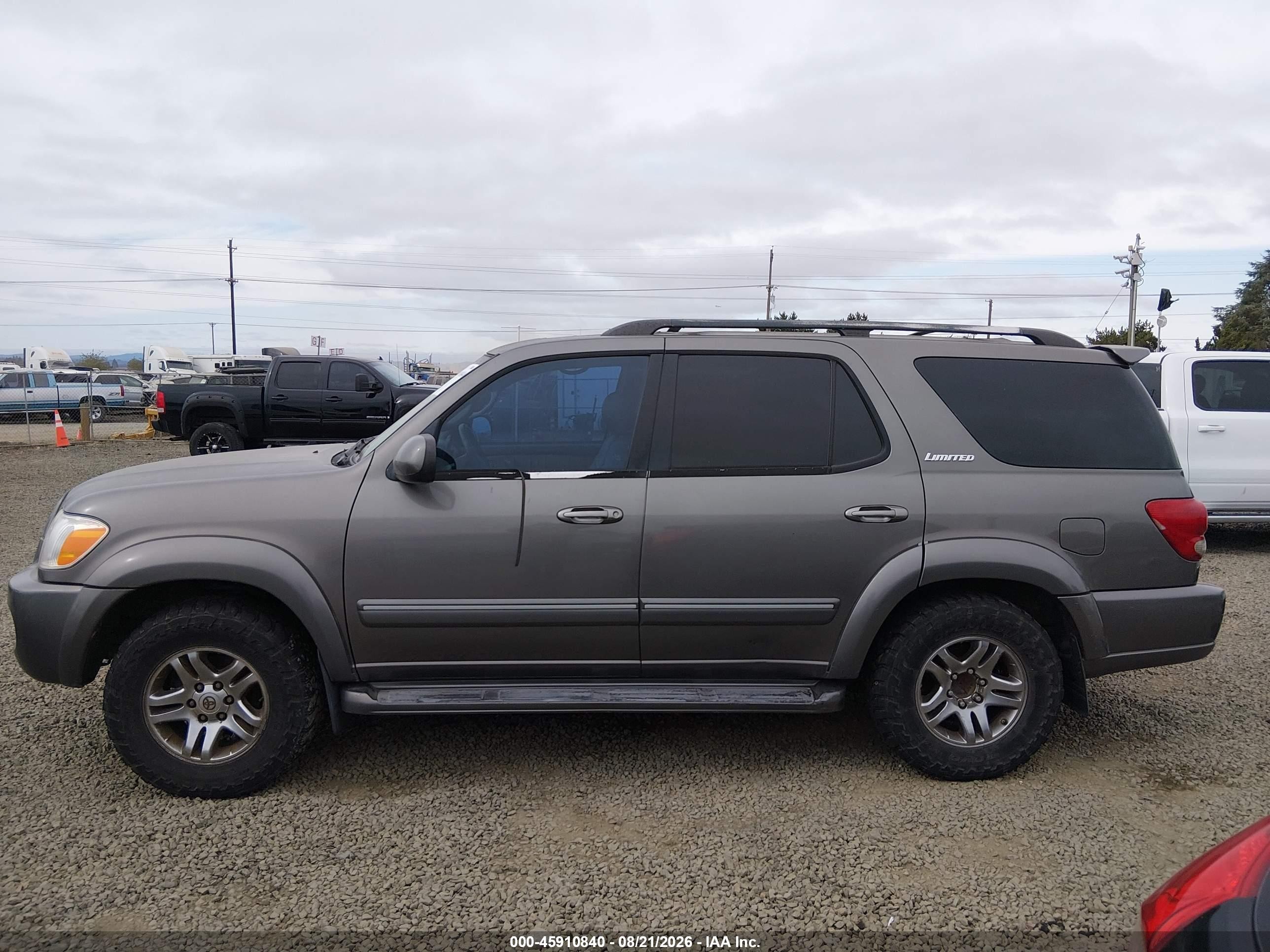 2006 Toyota Sequoia Limited V8 Brown vin: 5TDBT48A96S270788