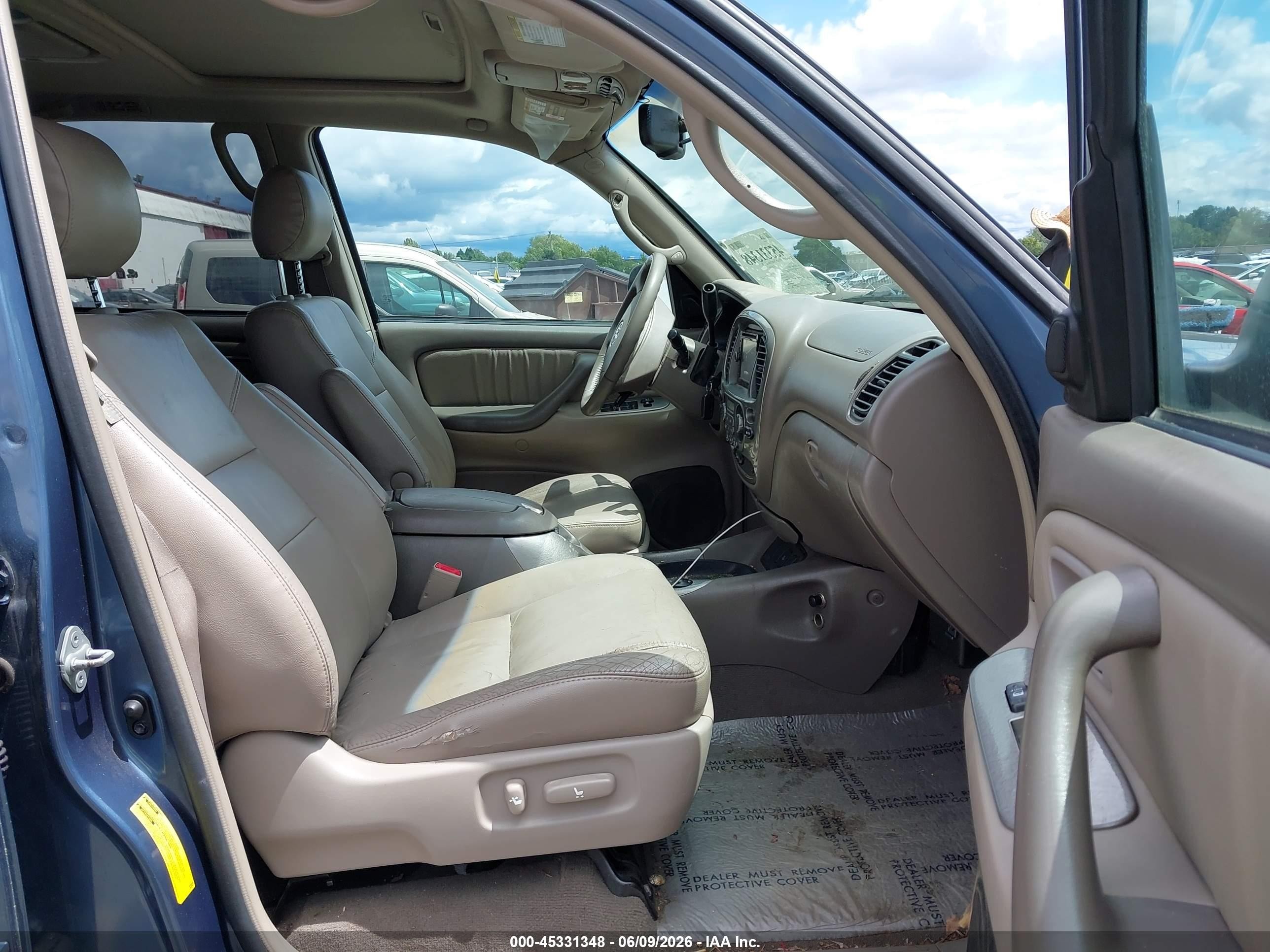 2007 Toyota Sequoia Limited V8 Blue vin: 5TDBT48A97S280691