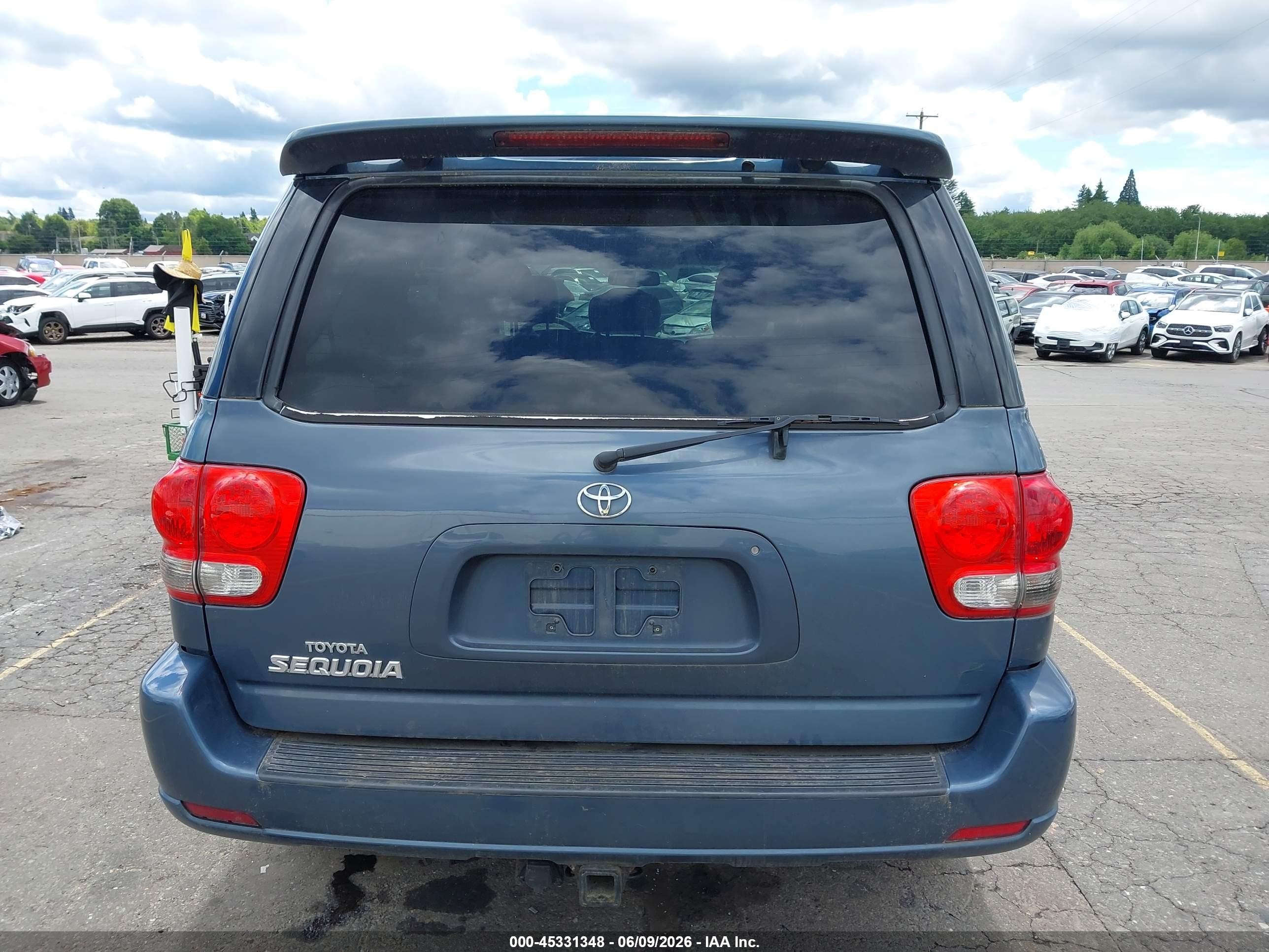 2007 Toyota Sequoia Limited V8 Blue vin: 5TDBT48A97S280691