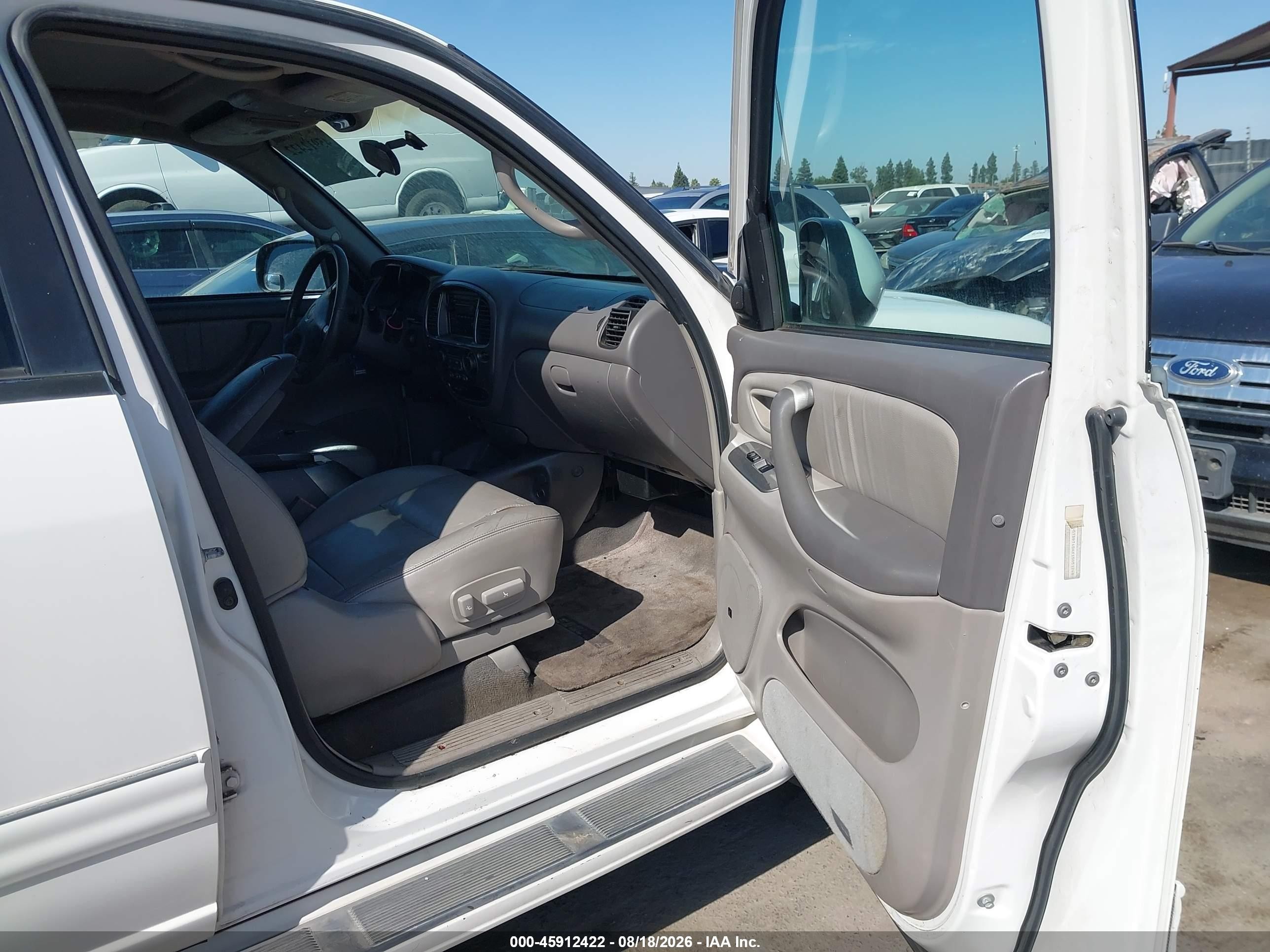 2001 Toyota Sequoia Limited V8 White vin: 5TDBT48AX1S051248