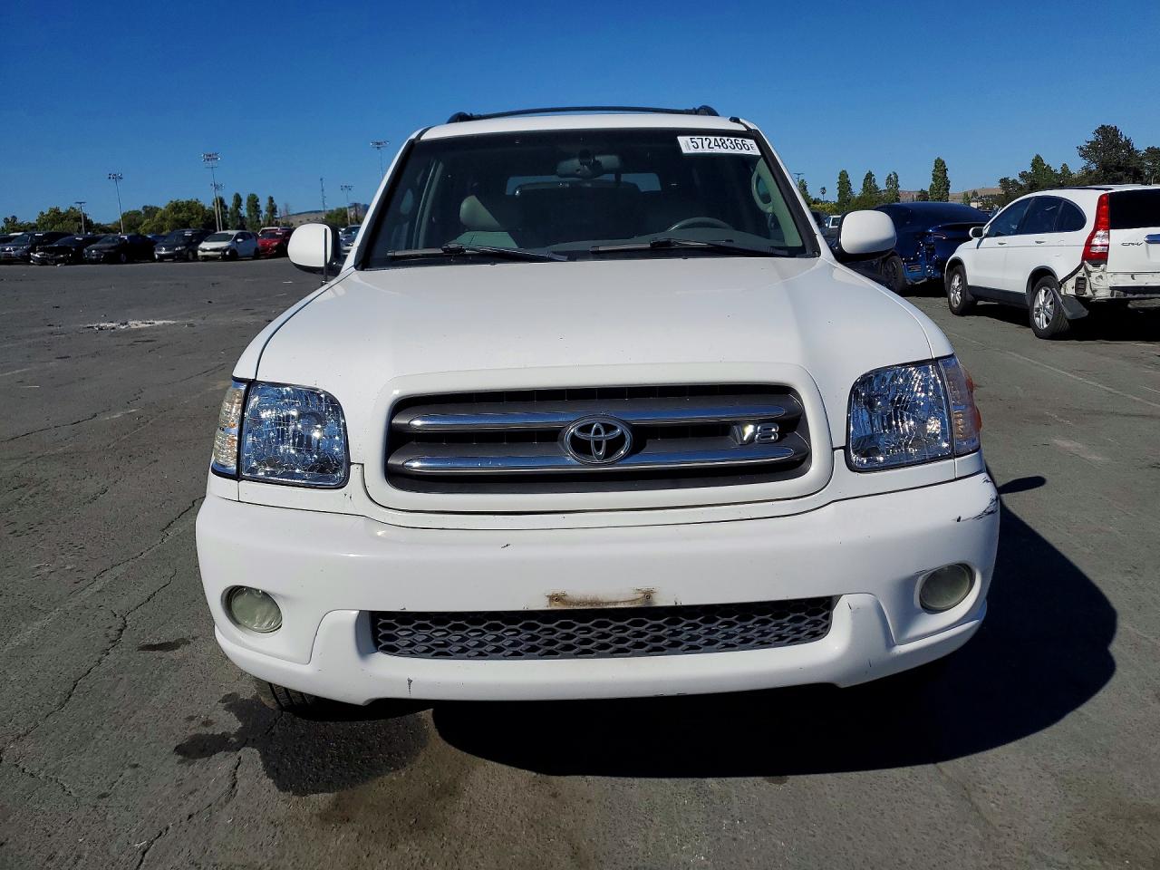 2002 Toyota Sequoia Limited White vin: 5TDBT48AX2S075082