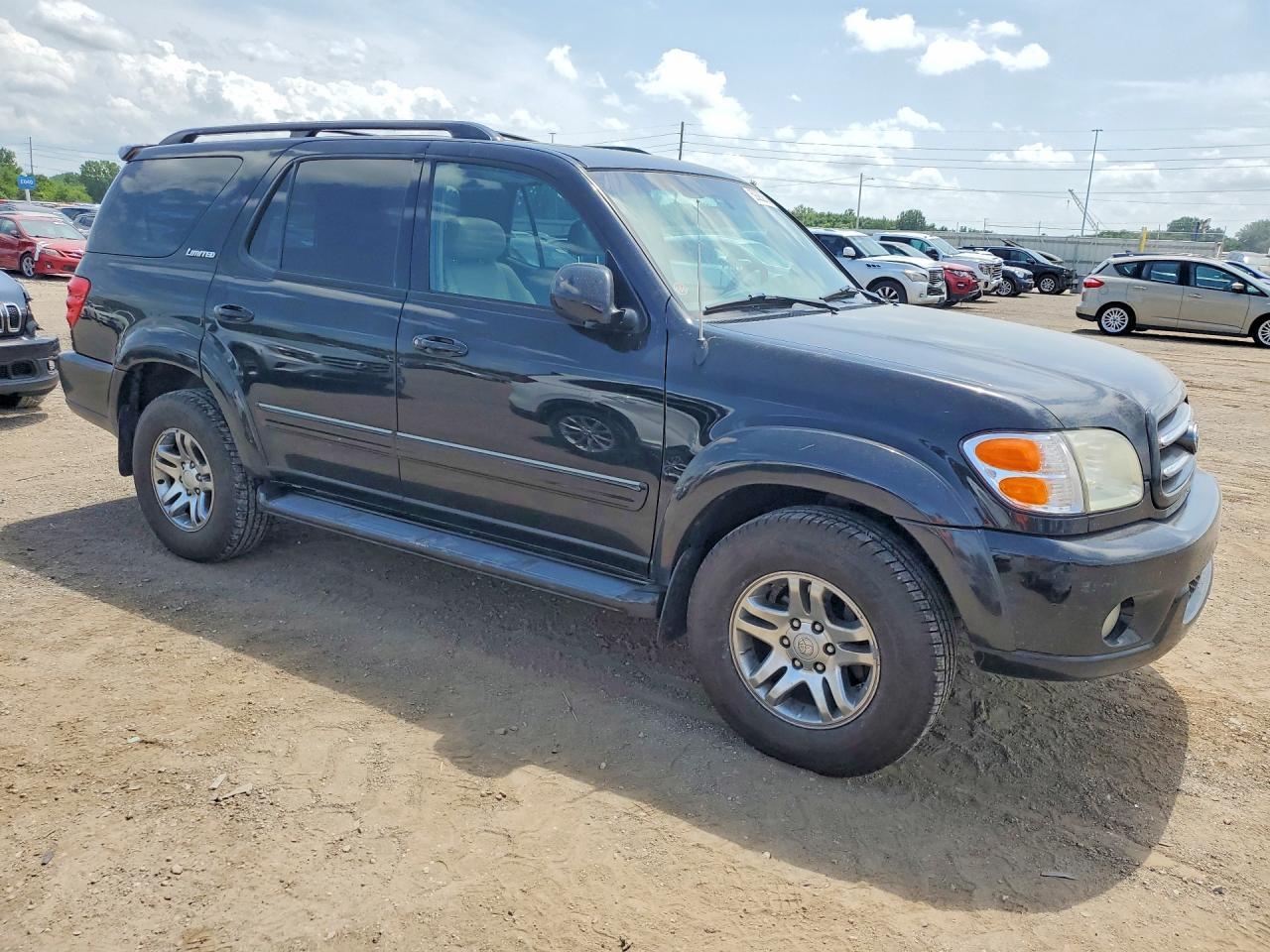 2003 Toyota Sequoia Limited Black vin: 5TDBT48AX3S153636