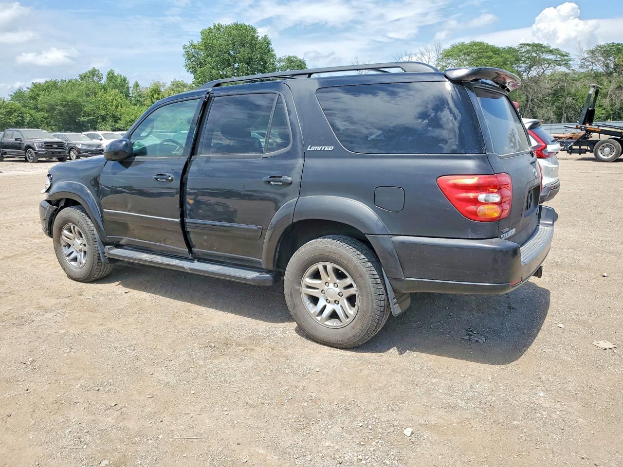 2003 Toyota Sequoia Limited Black vin: 5TDBT48AX3S153636