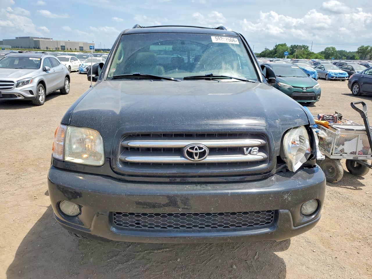 2003 Toyota Sequoia Limited Black vin: 5TDBT48AX3S153636