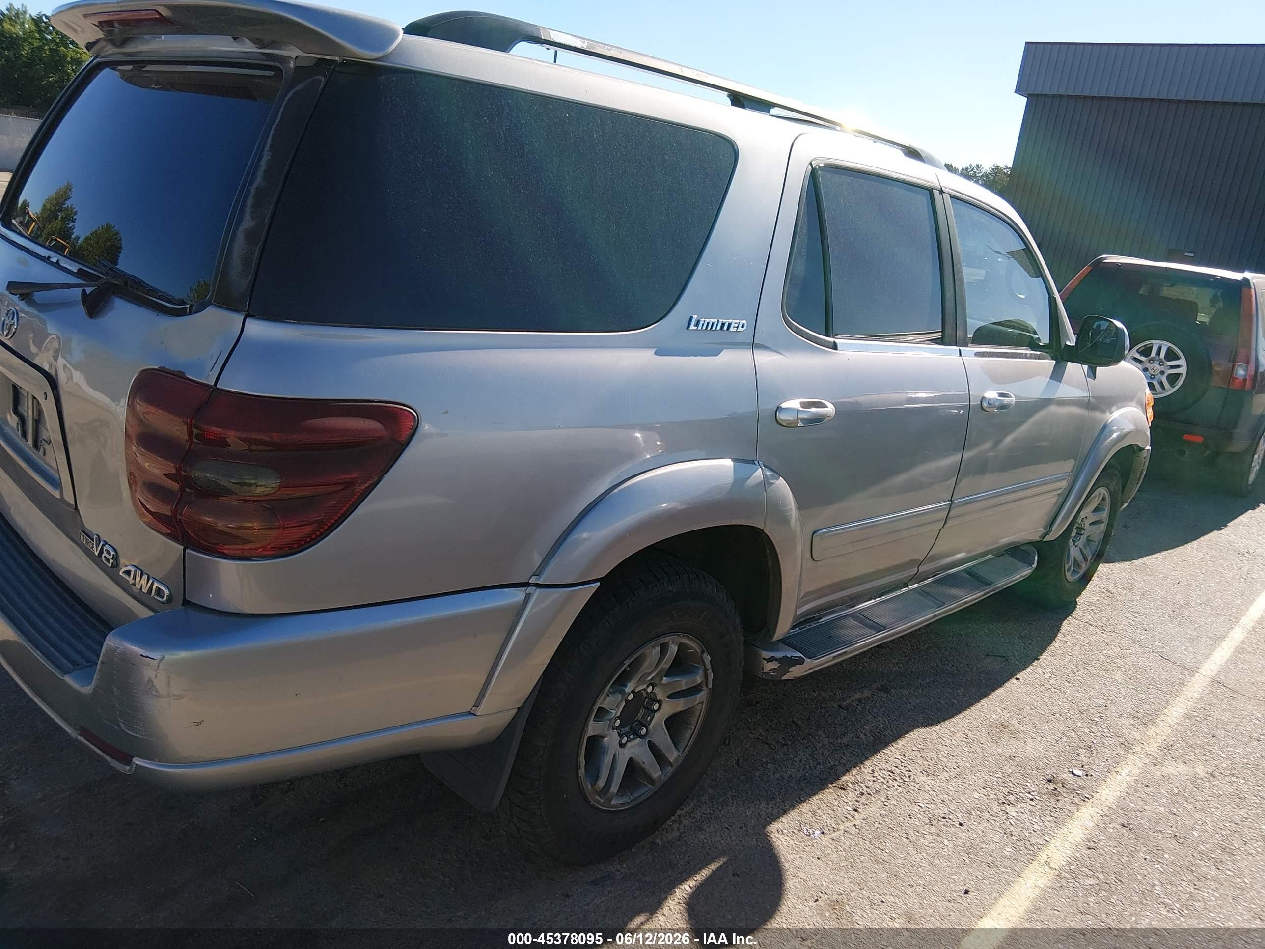 2003 Toyota Sequoia Limited V8 Gray vin: 5TDBT48AX3S160411