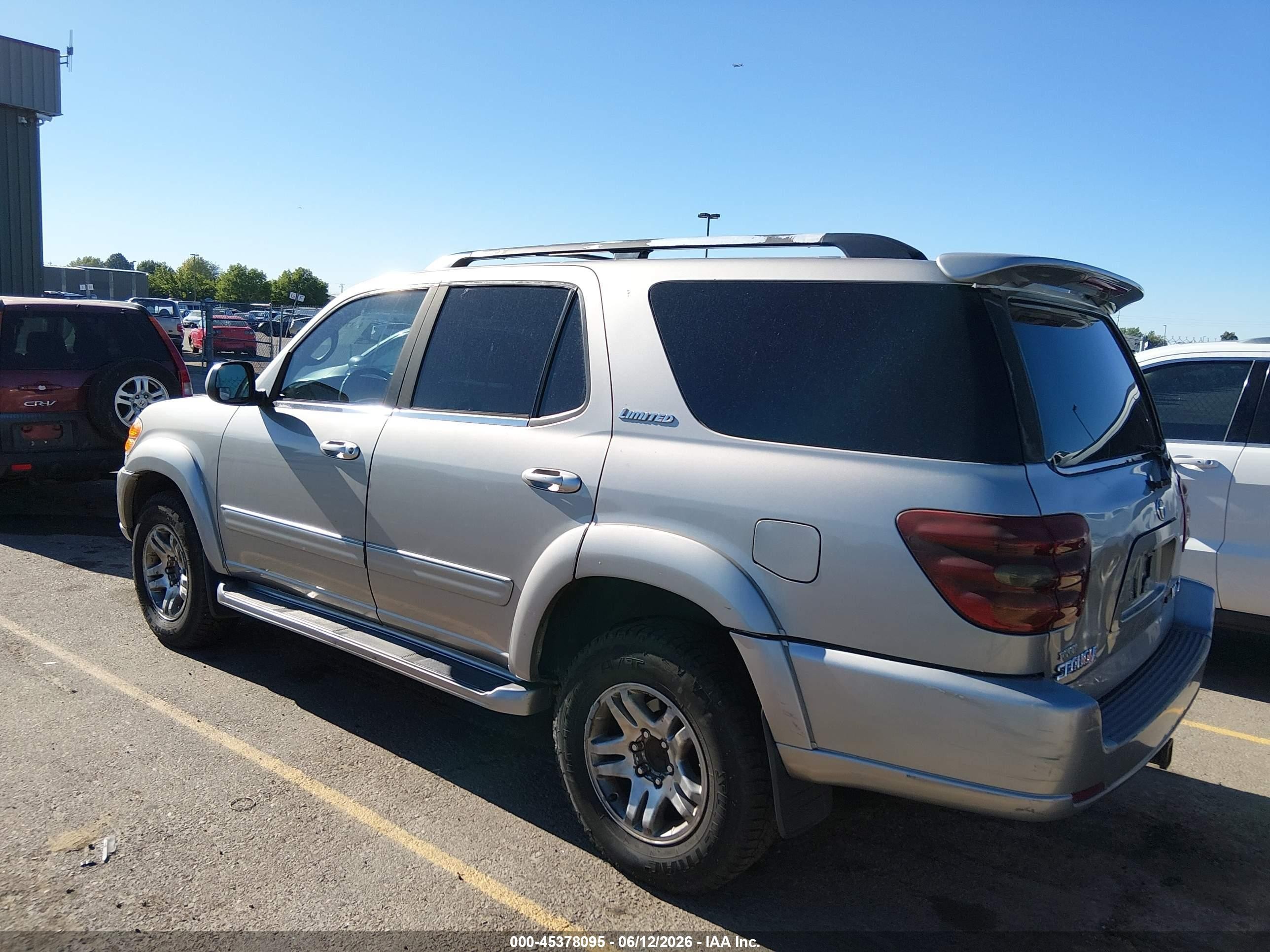 2003 Toyota Sequoia Limited V8 Gray vin: 5TDBT48AX3S160411