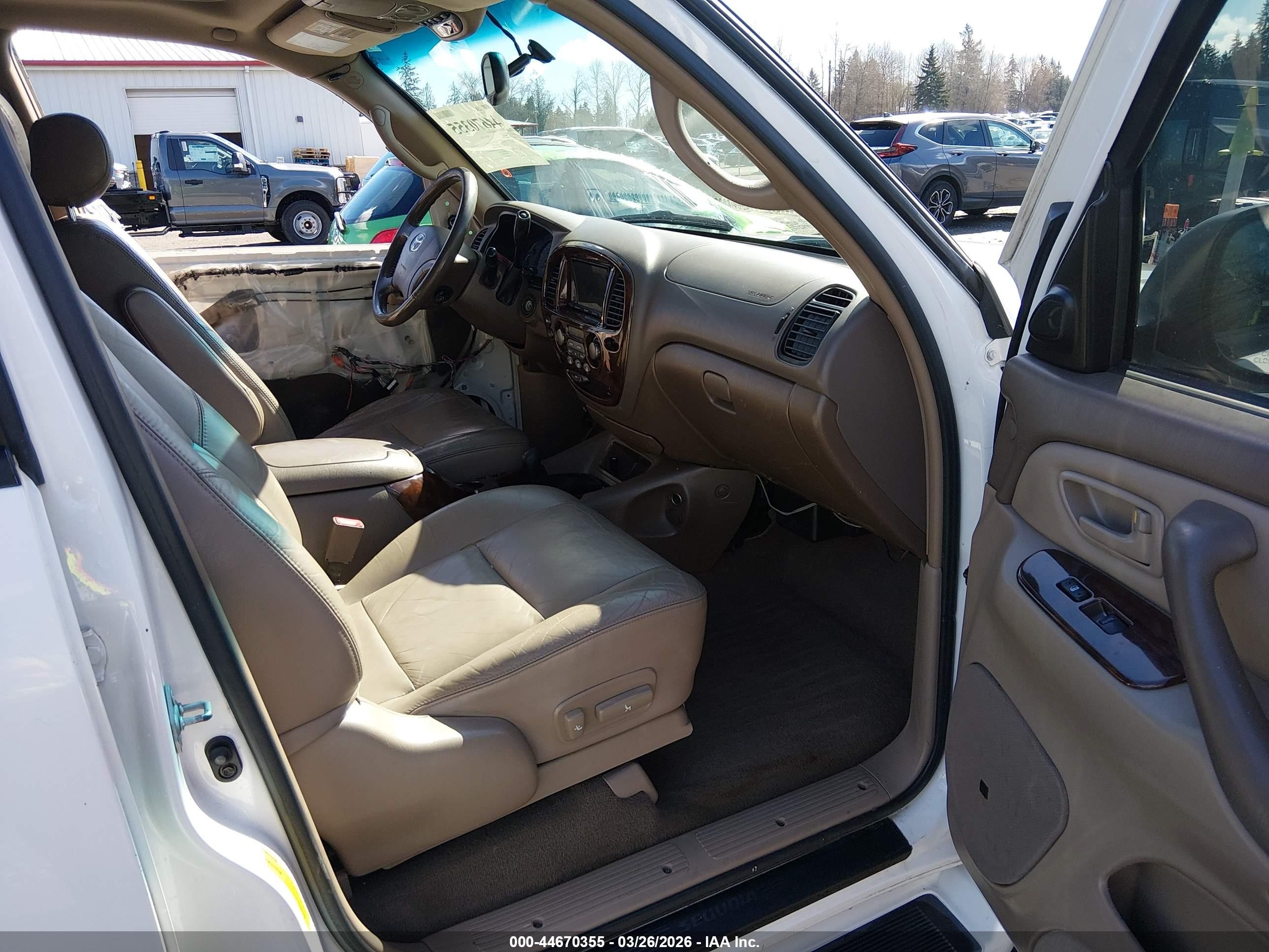 2004 Toyota Sequoia Limited V8 White vin: 5TDBT48AX4S211908