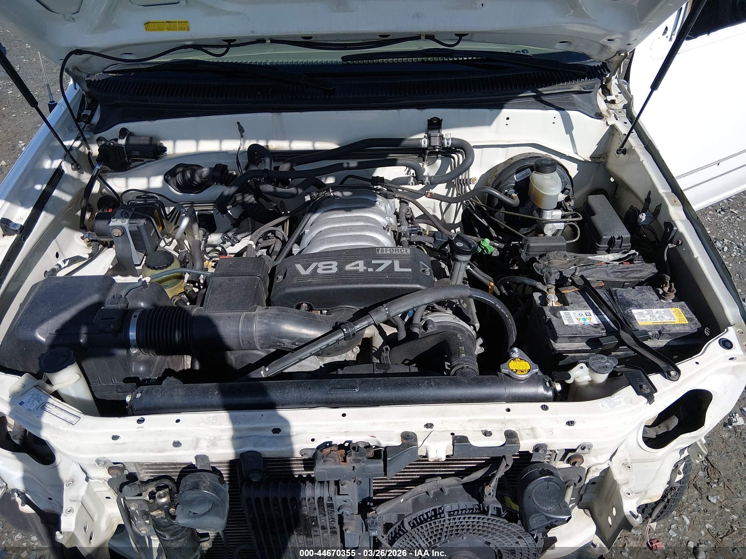 2004 Toyota Sequoia Limited V8 White vin: 5TDBT48AX4S211908