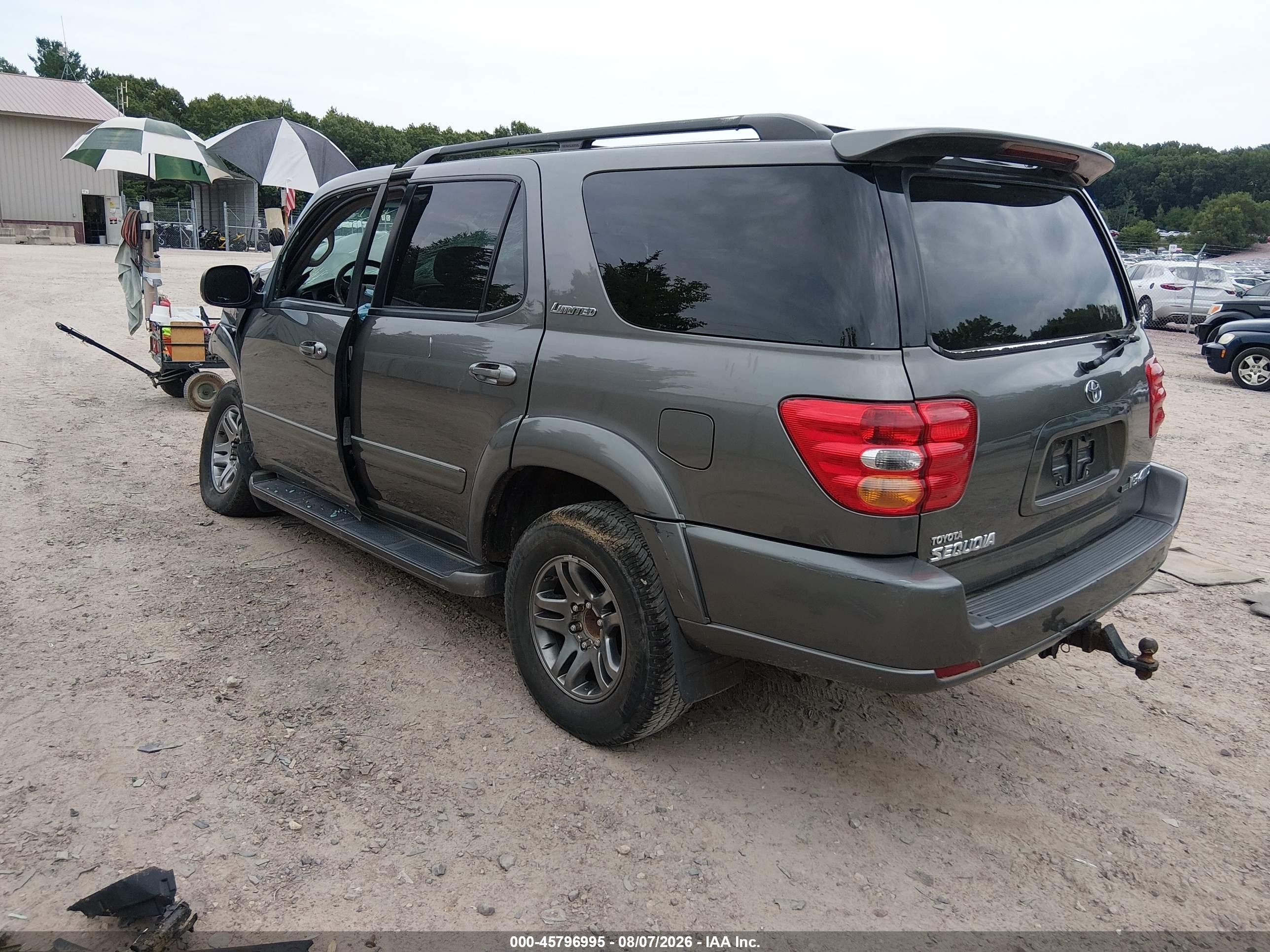 2004 Toyota Sequoia Limited V8 Gray vin: 5TDBT48AX4S218941