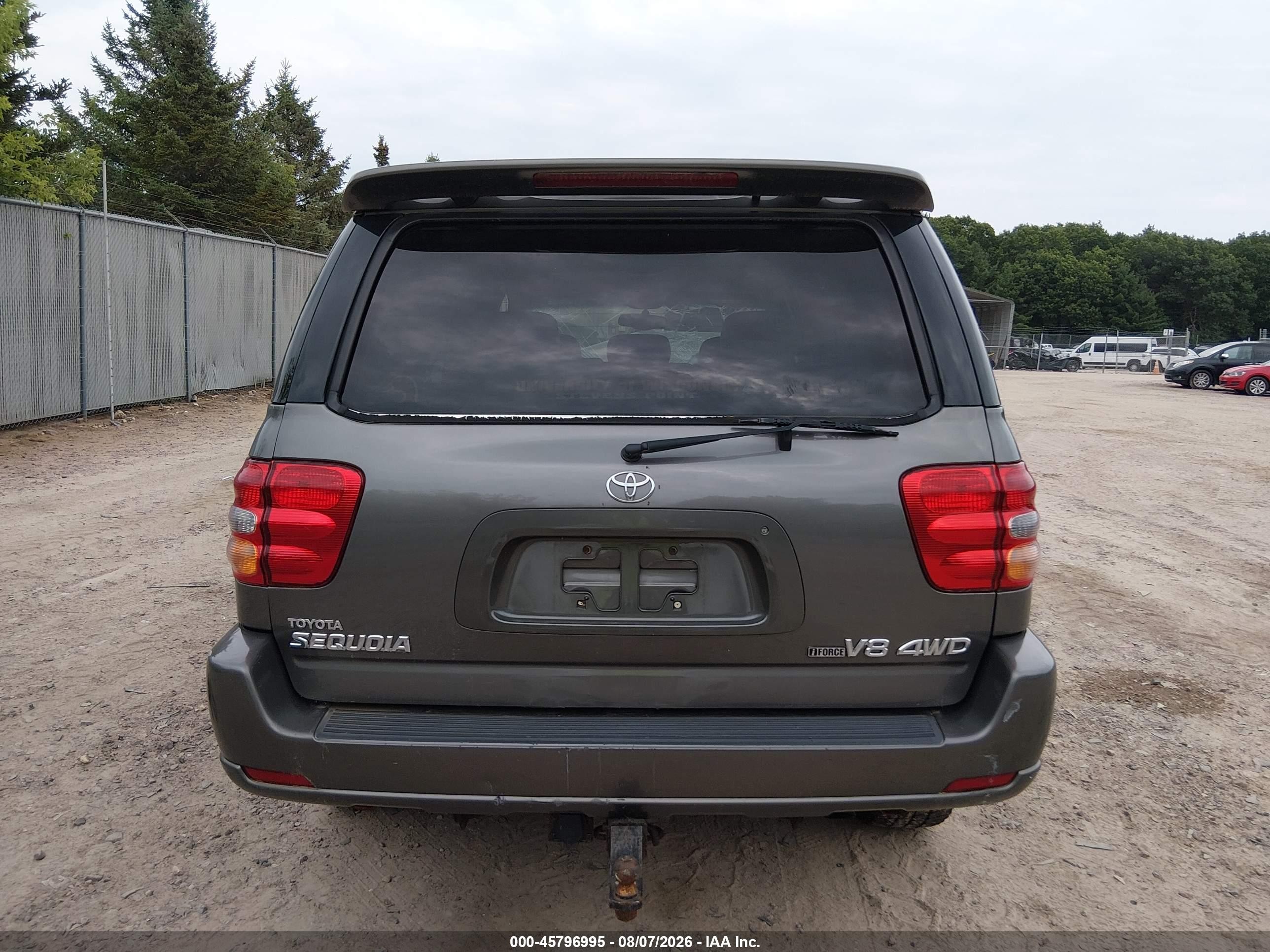 2004 Toyota Sequoia Limited V8 Gray vin: 5TDBT48AX4S218941