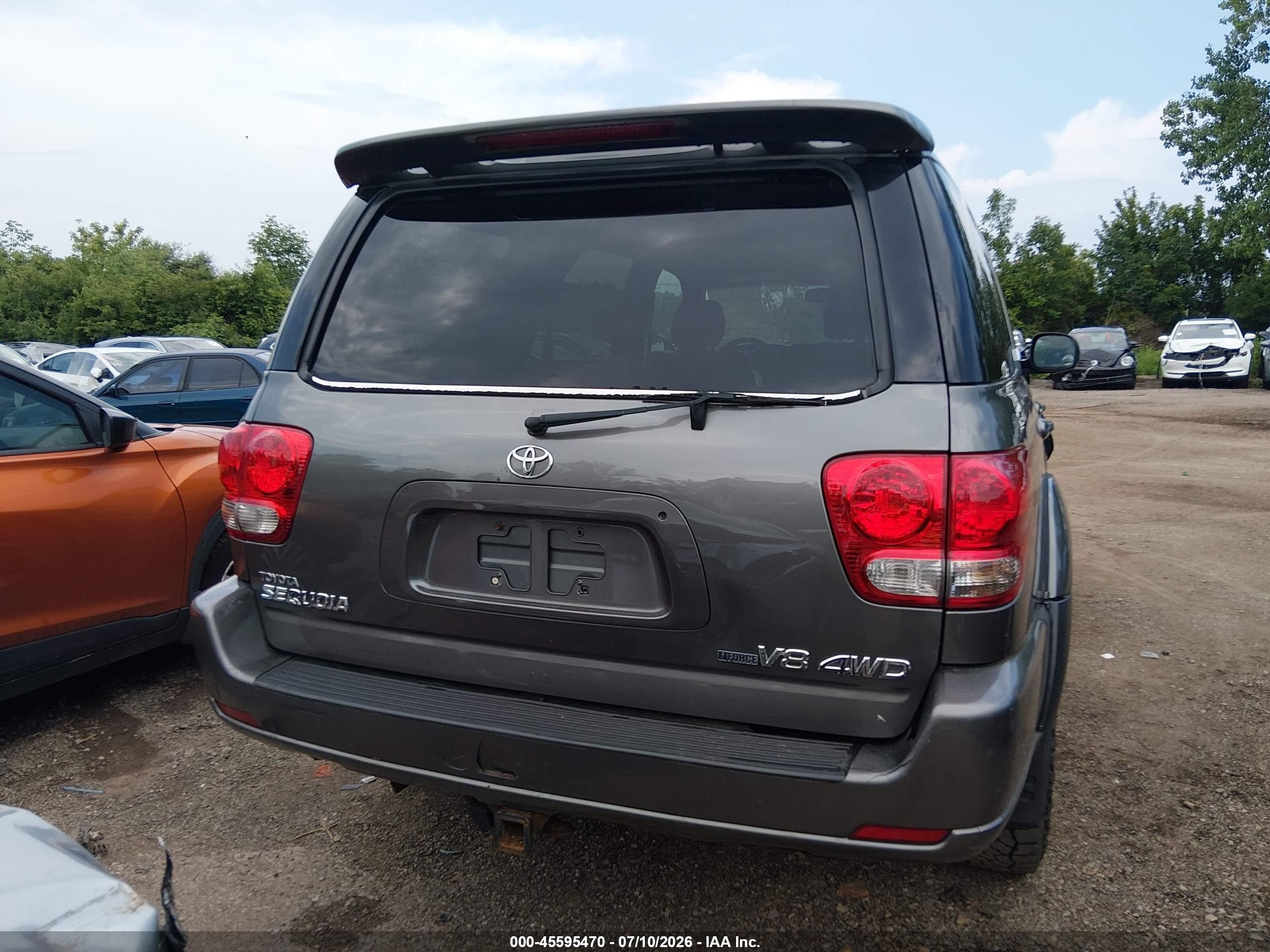 2005 Toyota Sequoia Limited V8 Gray vin: 5TDBT48AX5S249964