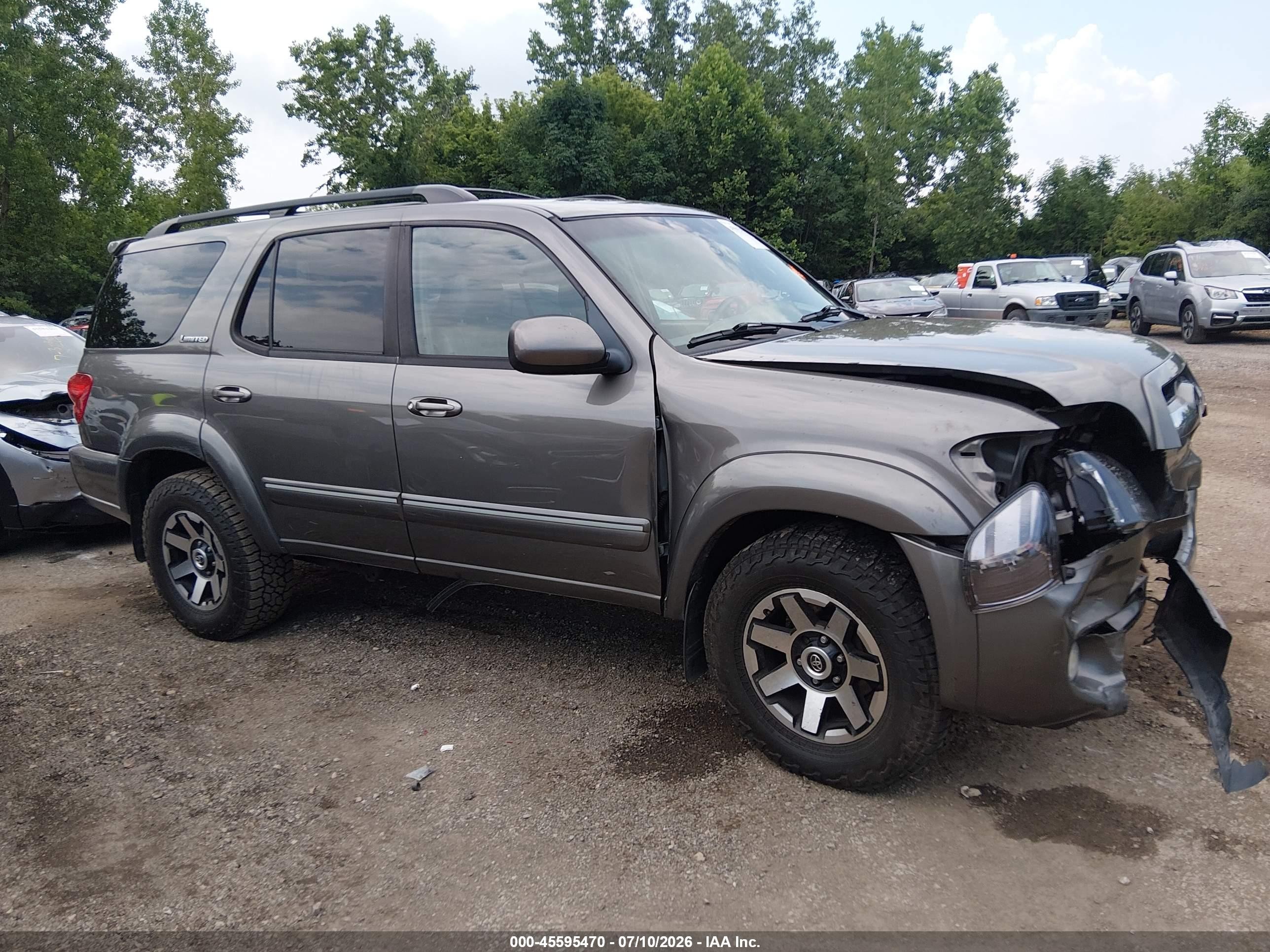 2005 Toyota Sequoia Limited V8 Gray vin: 5TDBT48AX5S249964