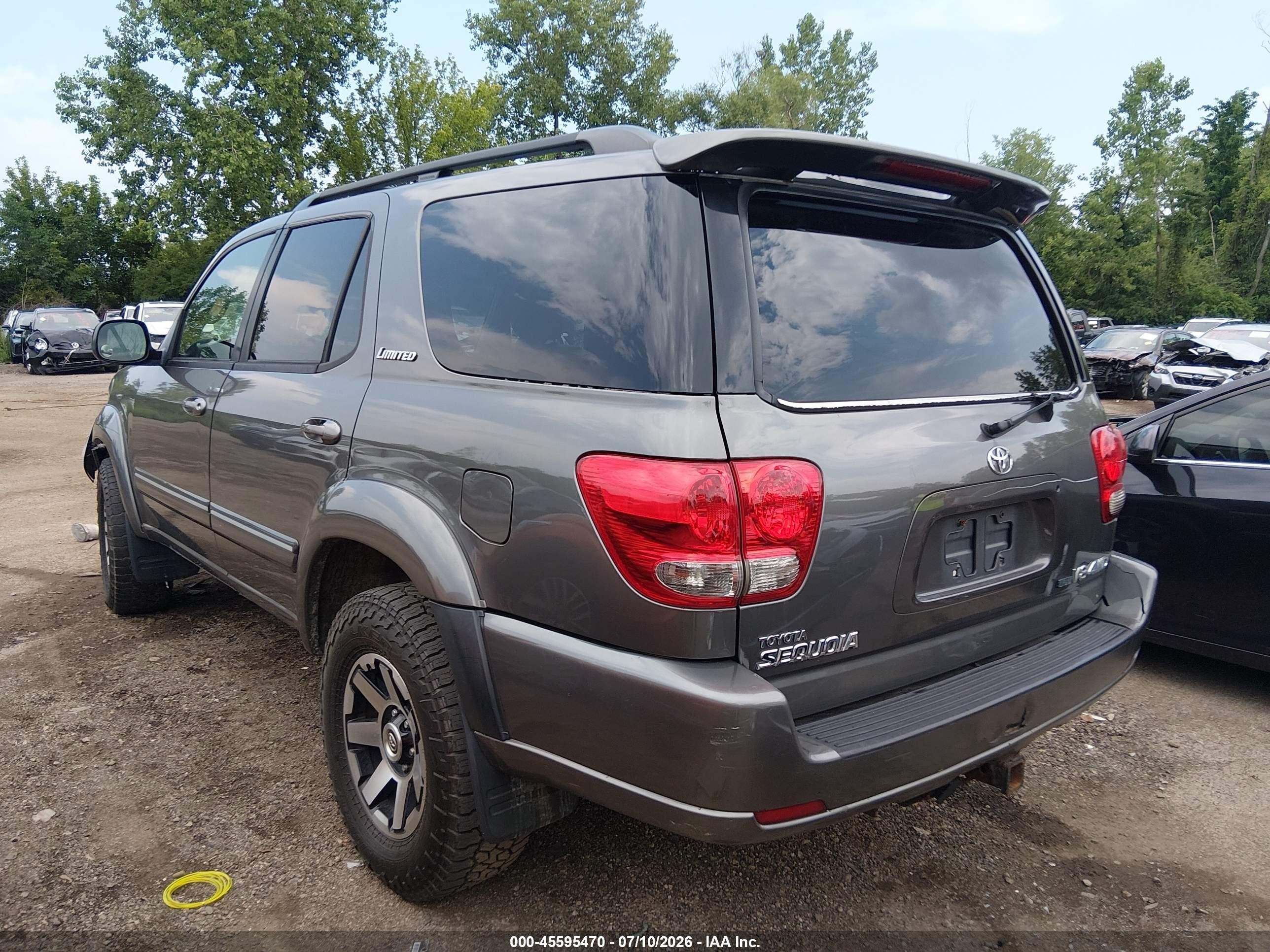 2005 Toyota Sequoia Limited V8 Gray vin: 5TDBT48AX5S249964