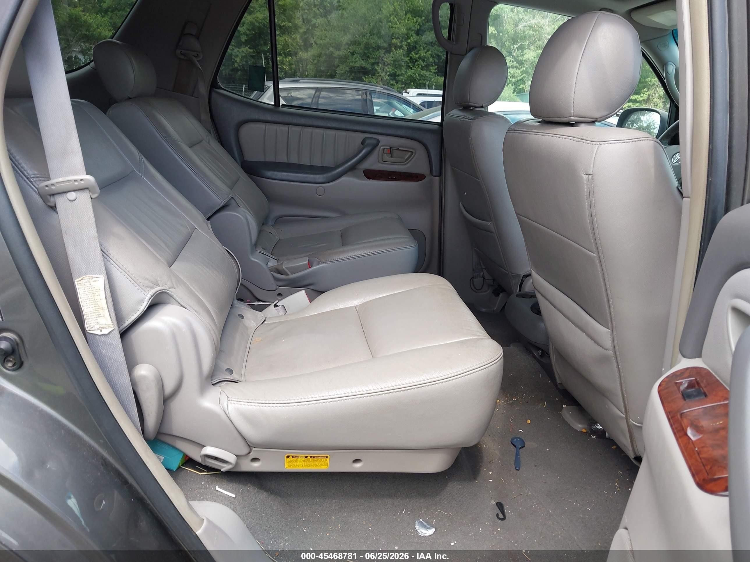2007 Toyota Sequoia Limited V8 Gray vin: 5TDBT48AX7S287066