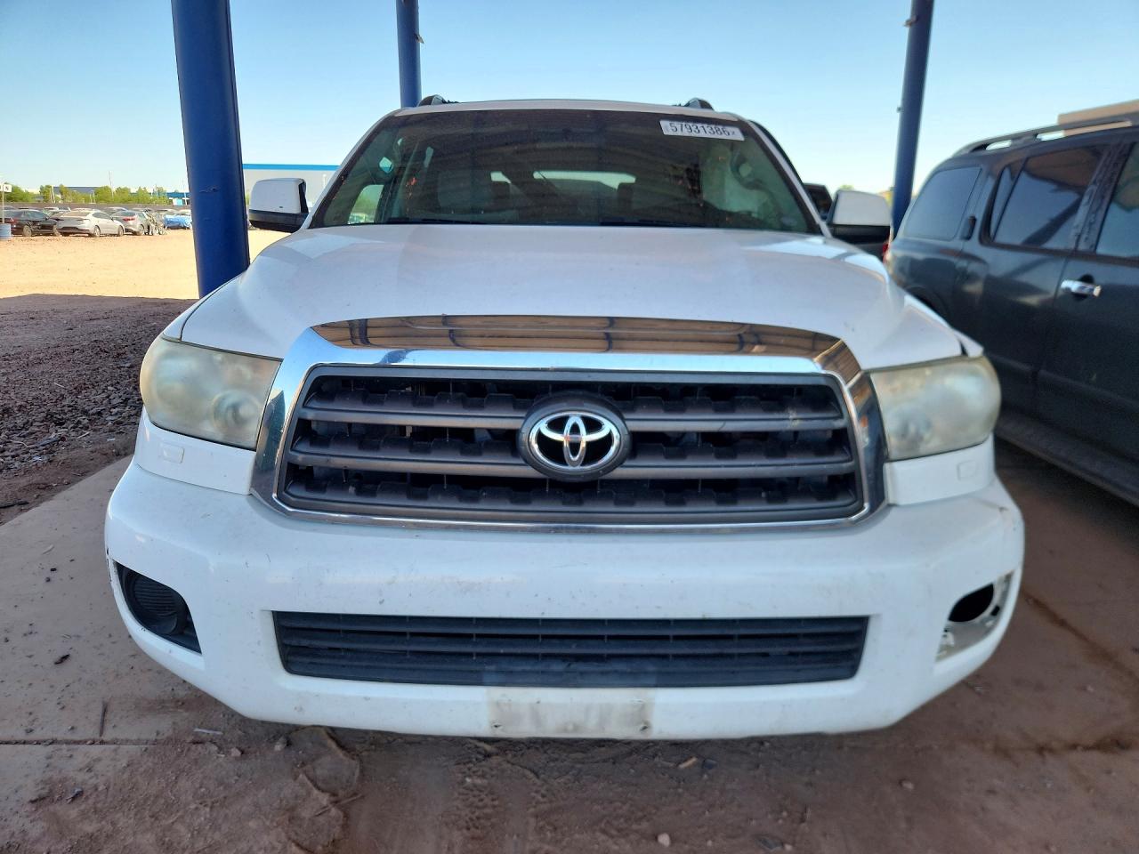2009 Toyota Sequoia Sr5 White vin: 5TDBT64A99S001017
