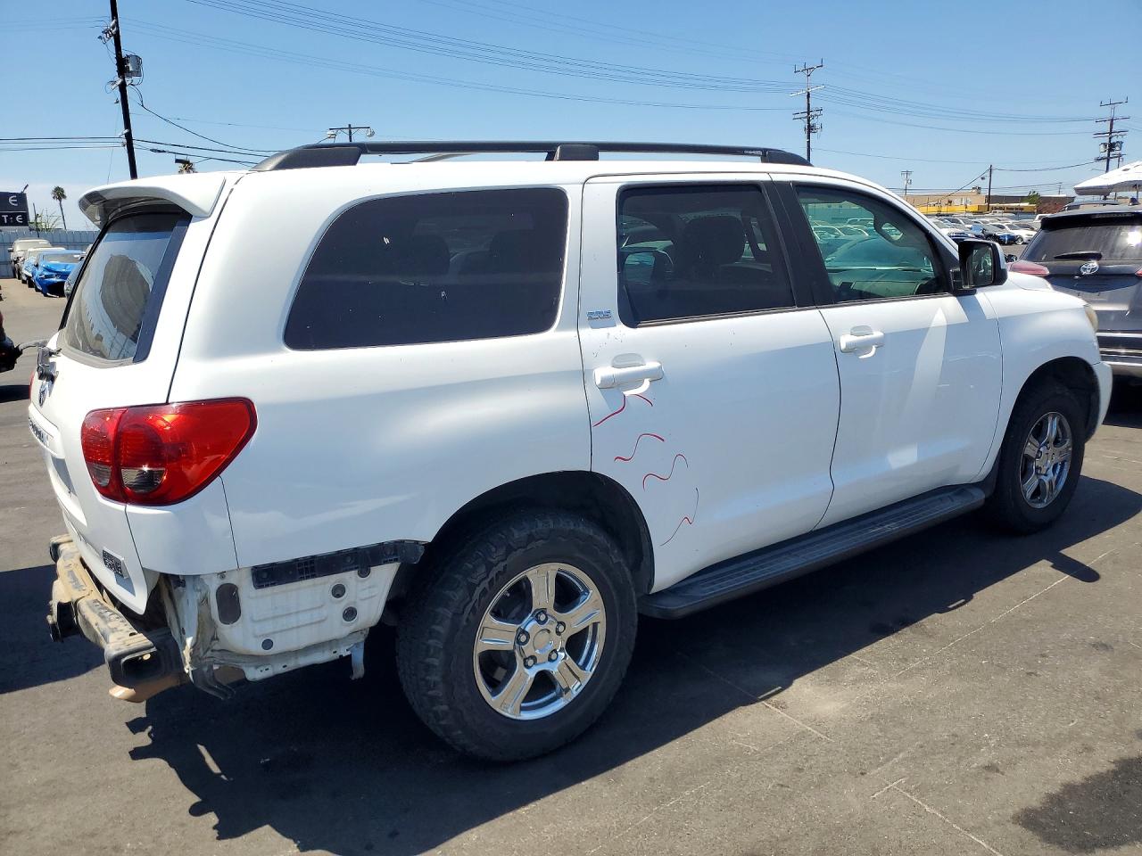 2013 Toyota Sequoia Sr5 White vin: 5TDBY5G10DS086068