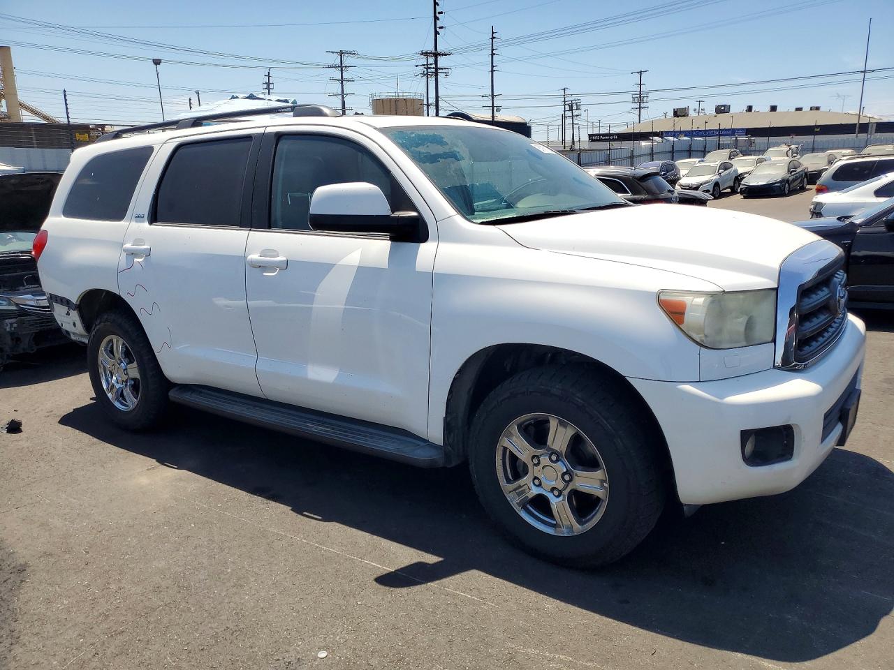 2013 Toyota Sequoia Sr5 White vin: 5TDBY5G10DS086068