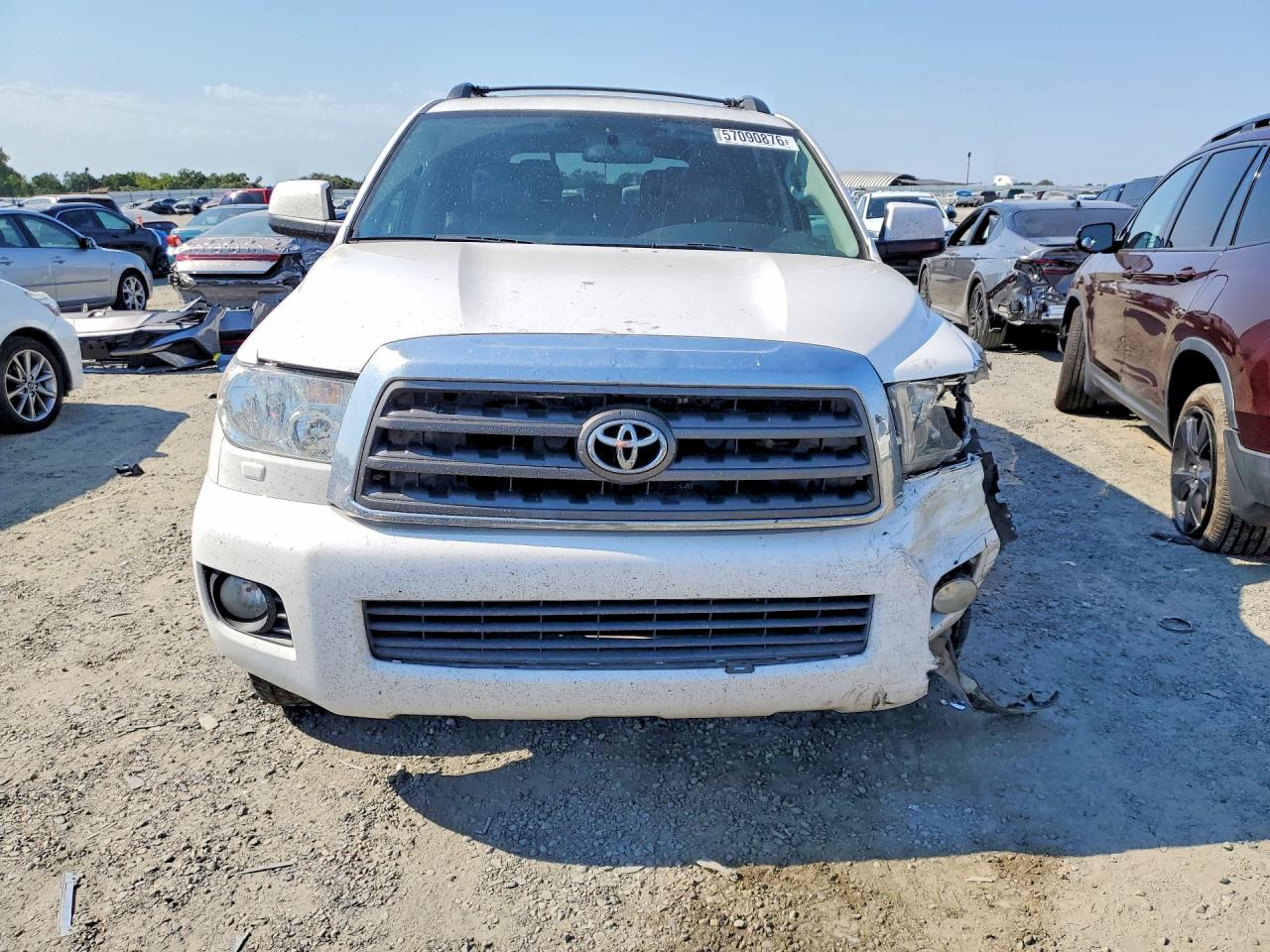 2013 Toyota Sequoia Sr5 White vin: 5TDBY5G11DS075063