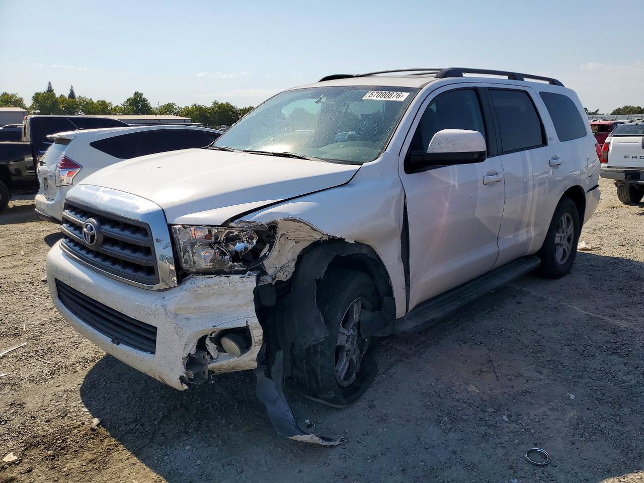 2013 Toyota Sequoia Sr5 White vin: 5TDBY5G11DS075063