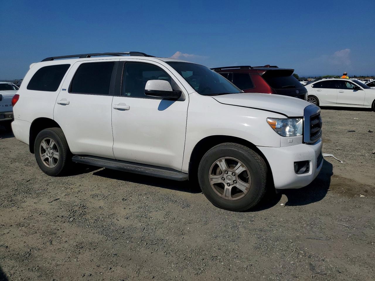 2013 Toyota Sequoia Sr5 White vin: 5TDBY5G11DS075063