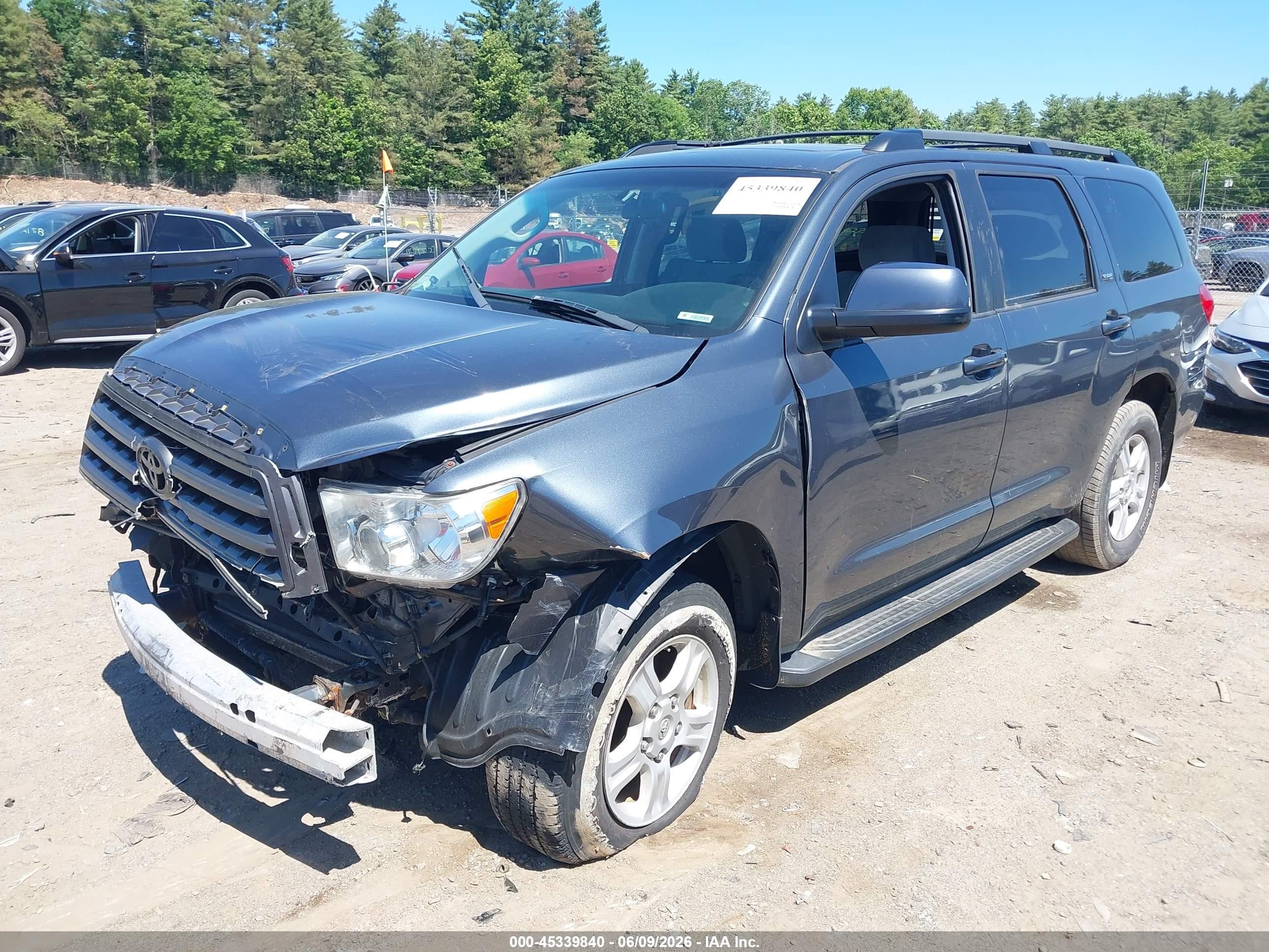 2010 Toyota Sequoia Sr5 5.7l V8 Black vin: 5TDBY5G14AS028489