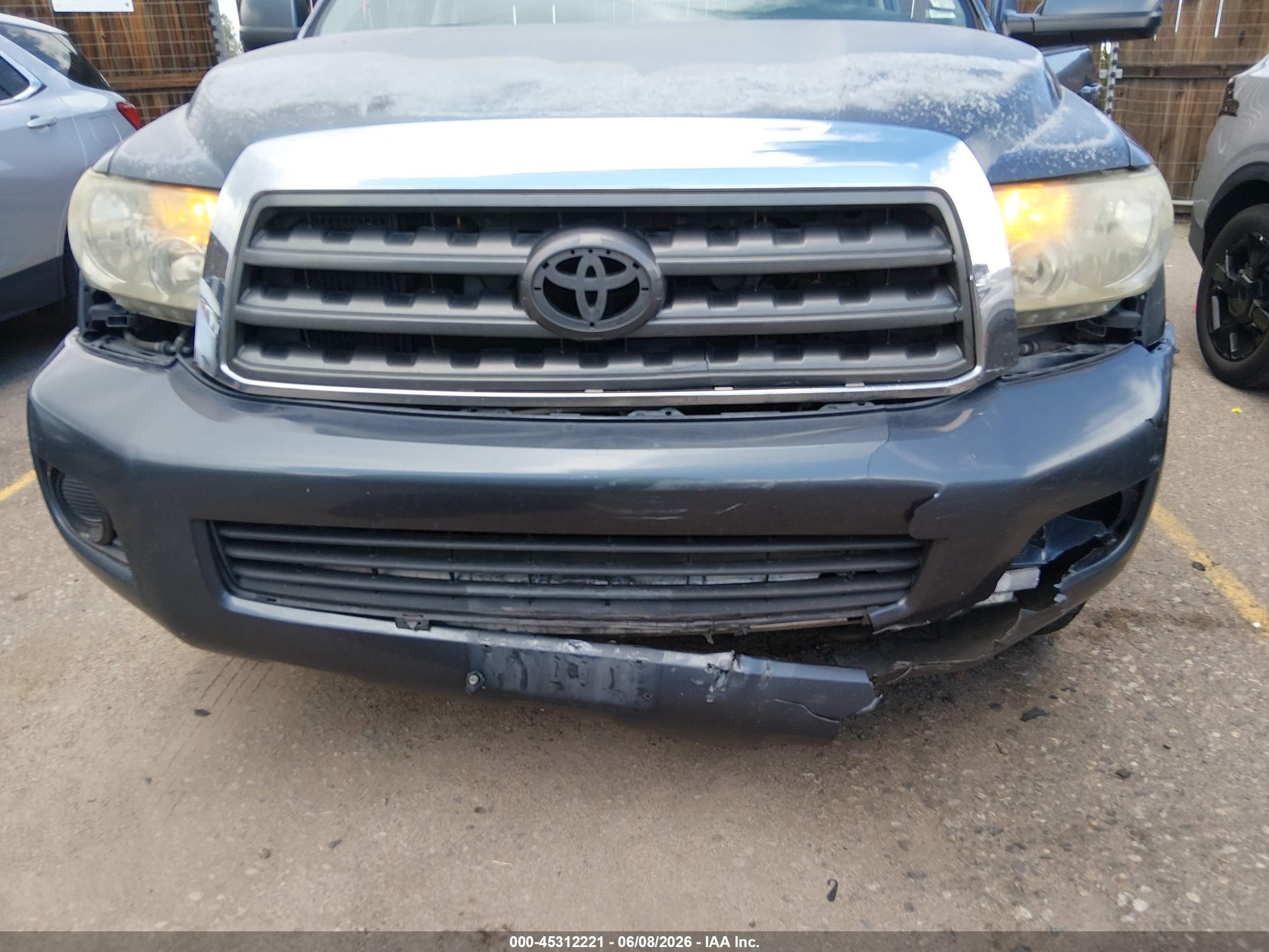 2008 Toyota Sequoia Sr5 5.7l V8 Gray vin: 5TDBY64A08S013248