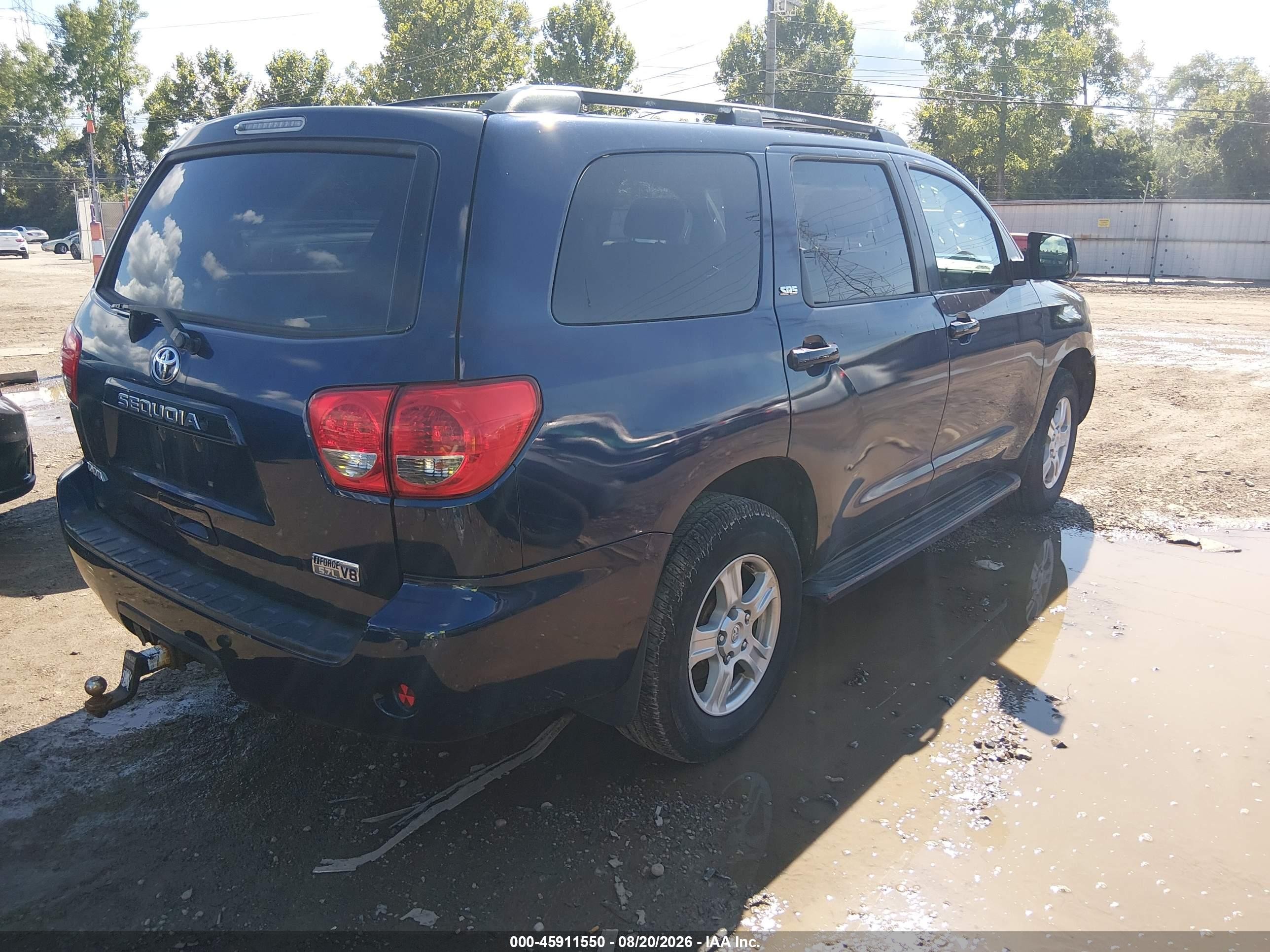 2008 Toyota Sequoia Sr5 5.7l V8 Blue vin: 5TDBY64A08S015579