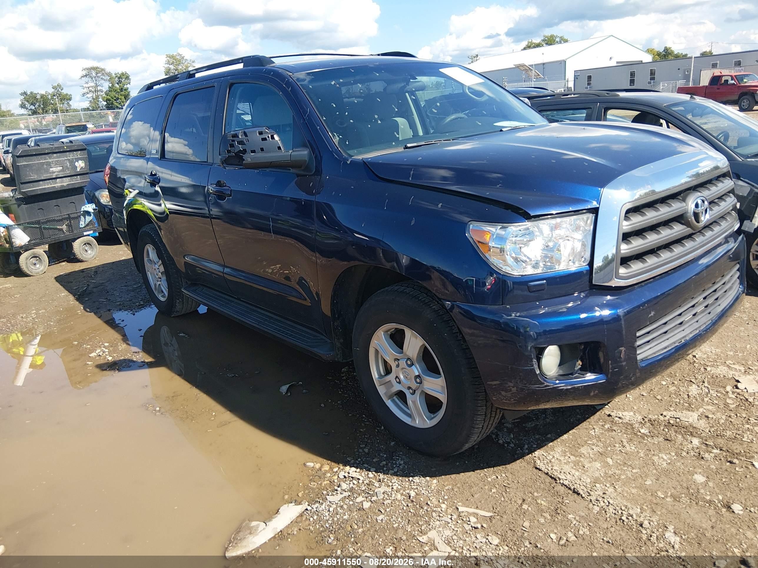 2008 Toyota Sequoia Sr5 5.7l V8 Blue vin: 5TDBY64A08S015579