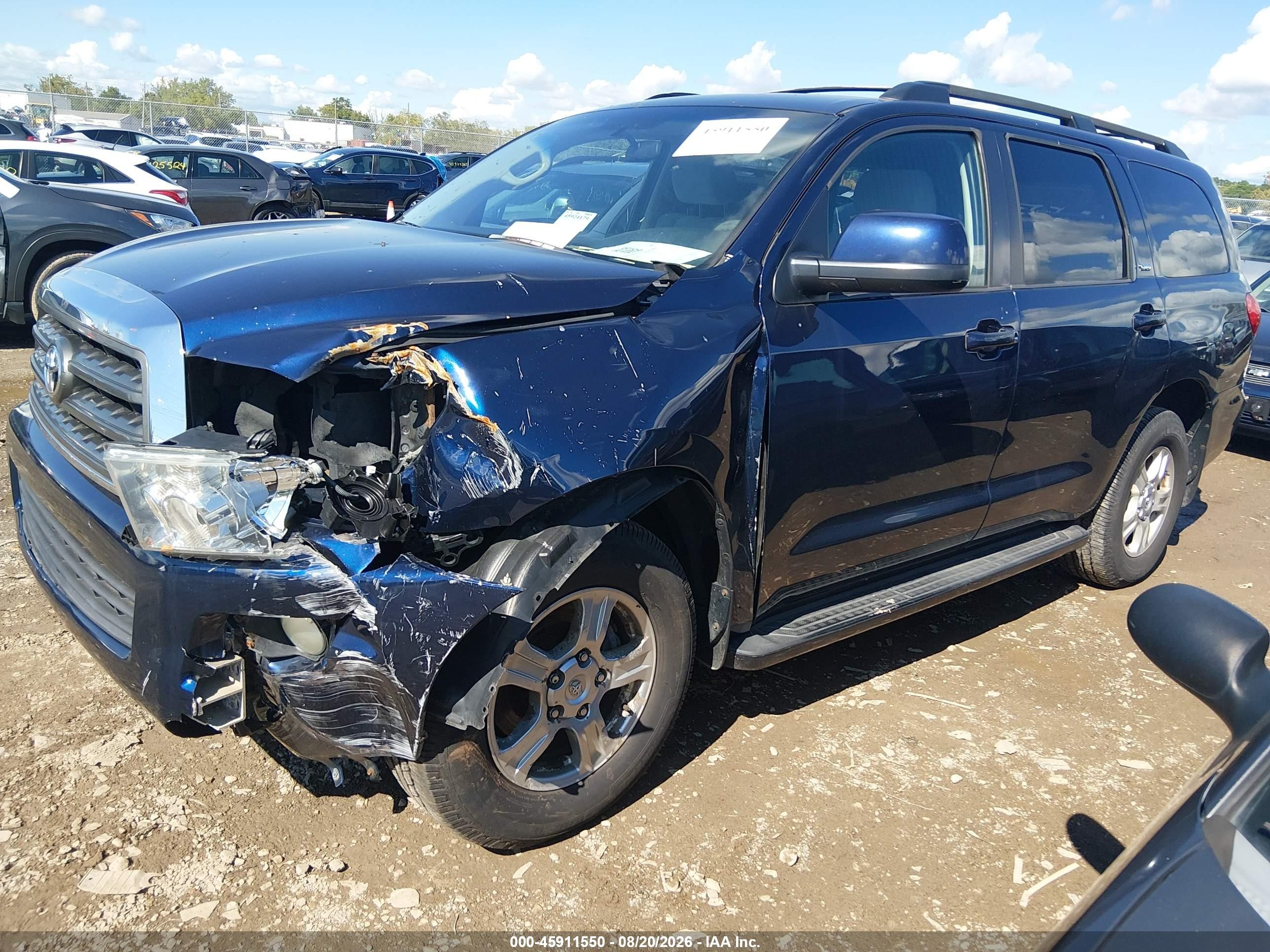 2008 Toyota Sequoia Sr5 5.7l V8 Blue vin: 5TDBY64A08S015579