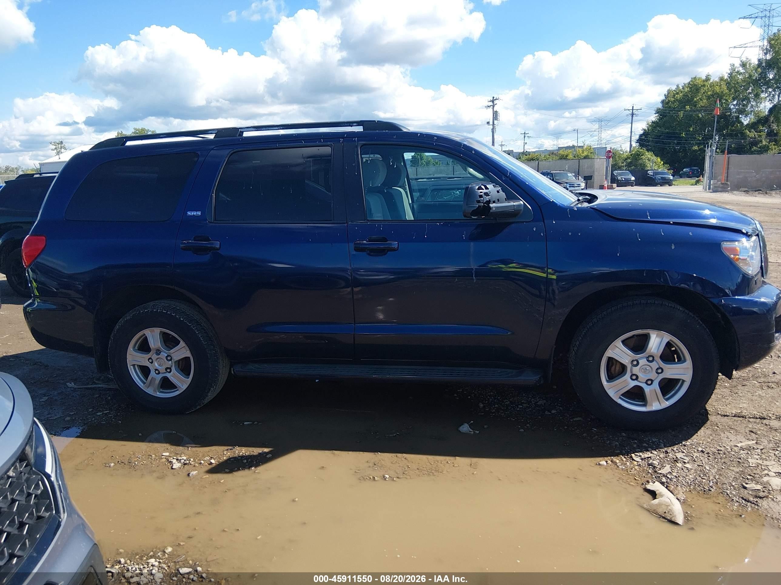 2008 Toyota Sequoia Sr5 5.7l V8 Blue vin: 5TDBY64A08S015579