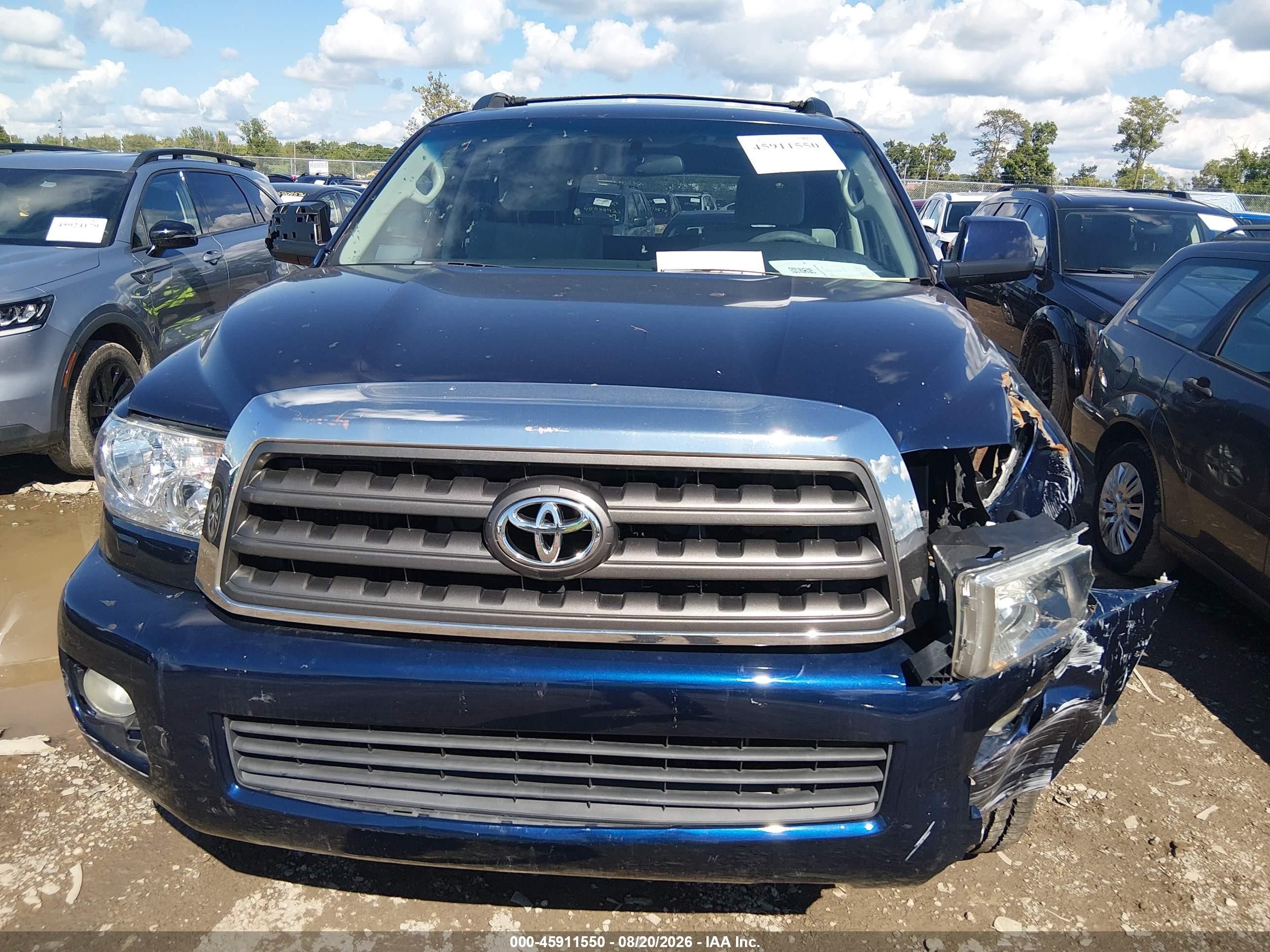 2008 Toyota Sequoia Sr5 5.7l V8 Blue vin: 5TDBY64A08S015579