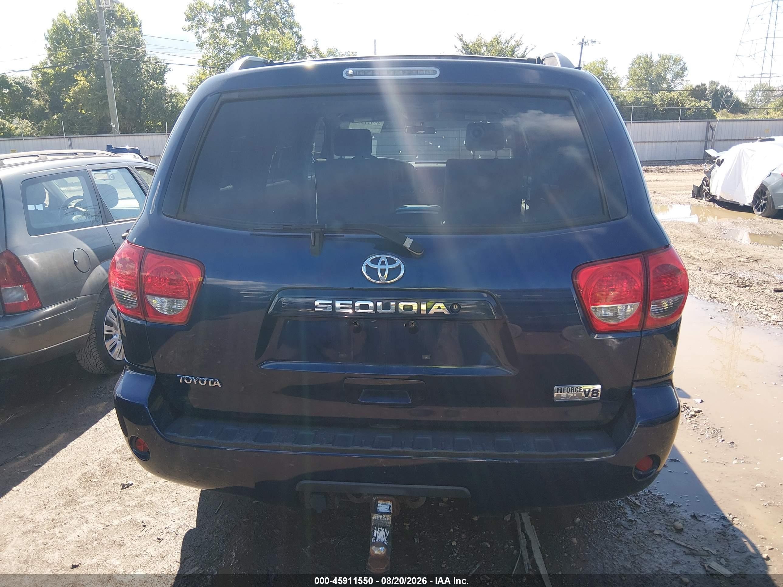2008 Toyota Sequoia Sr5 5.7l V8 Blue vin: 5TDBY64A08S015579
