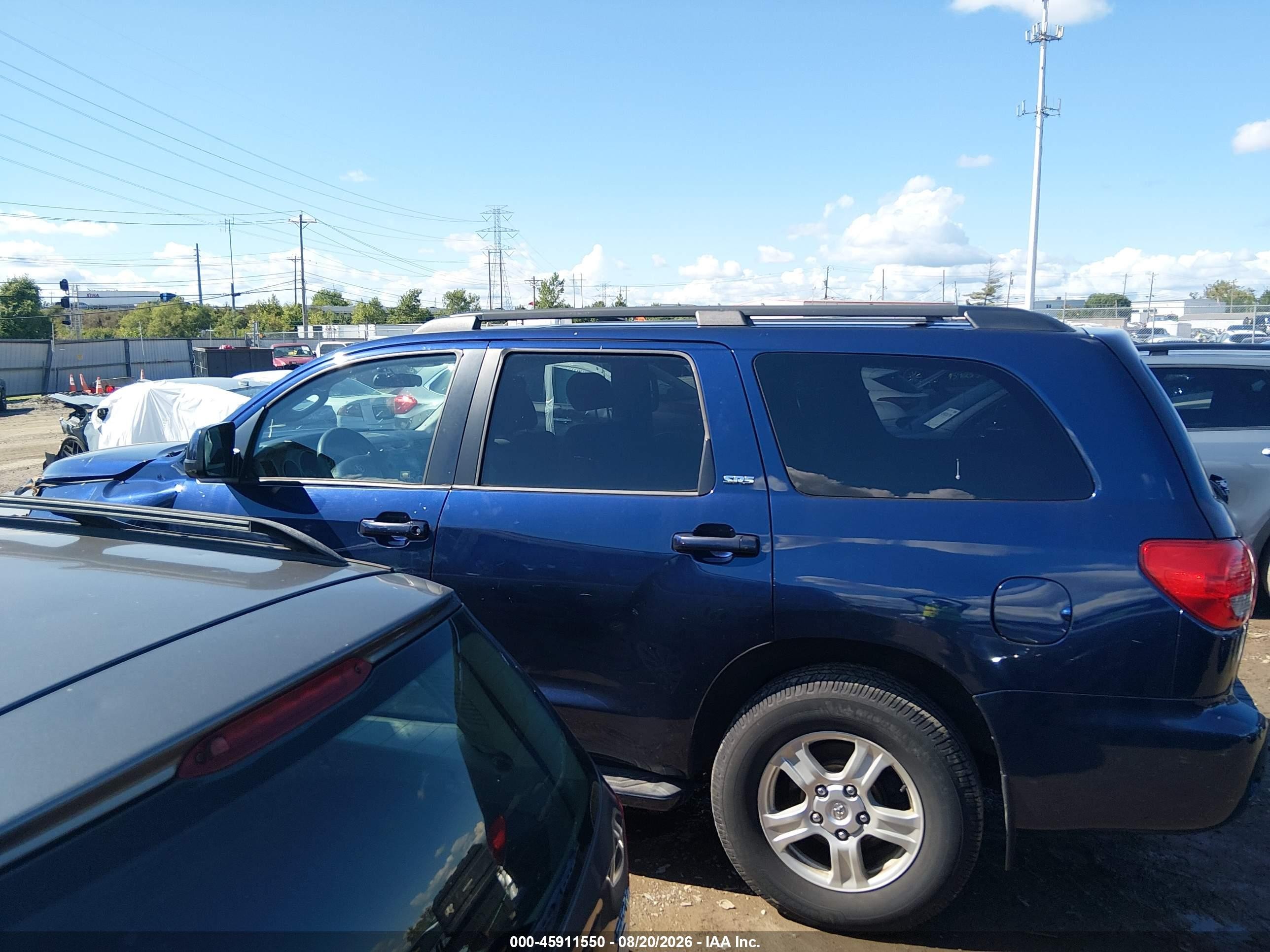 2008 Toyota Sequoia Sr5 5.7l V8 Blue vin: 5TDBY64A08S015579