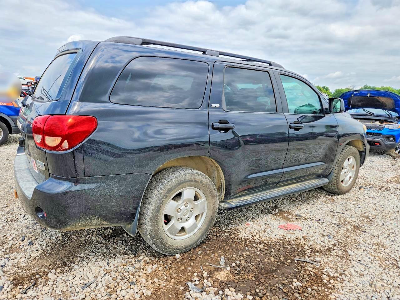 2008 Toyota Sequoia Sr5 Black vin: 5TDBY64A18S006485