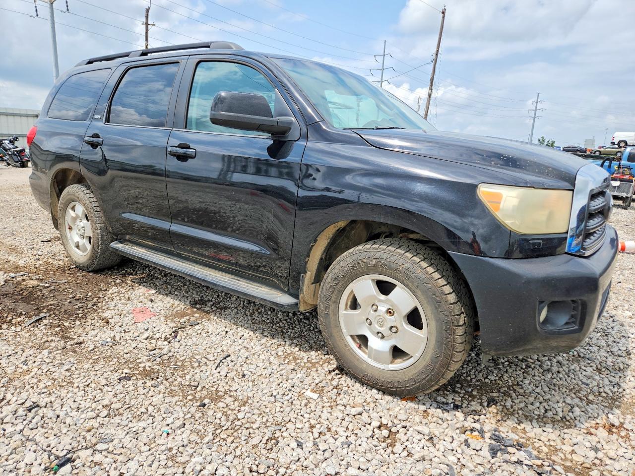 2008 Toyota Sequoia Sr5 Black vin: 5TDBY64A18S006485
