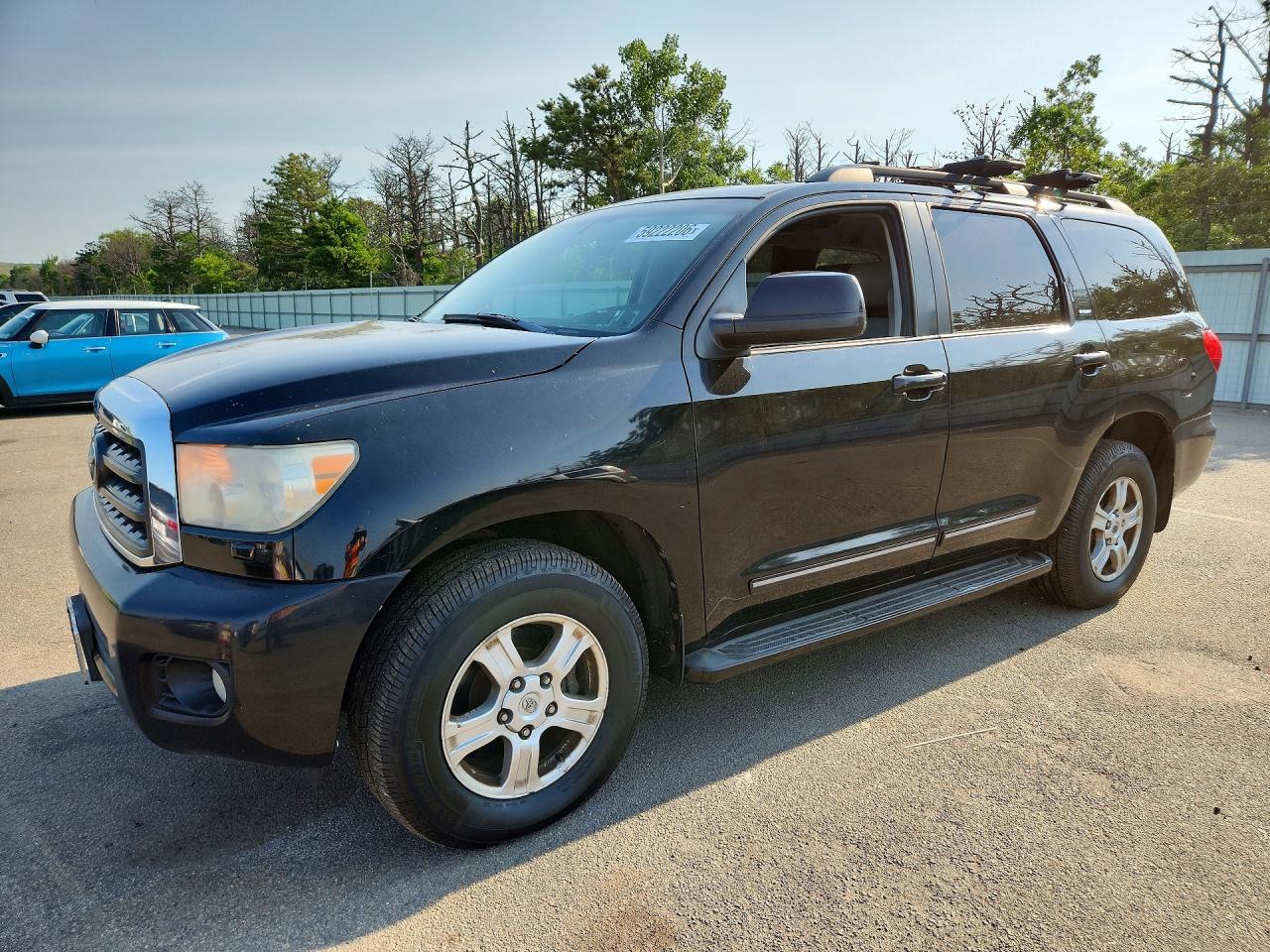 2008 Toyota Sequoia Sr5 Black vin: 5TDBY64A18S013033
