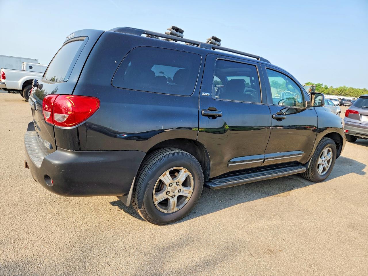 2008 Toyota Sequoia Sr5 Black vin: 5TDBY64A18S013033