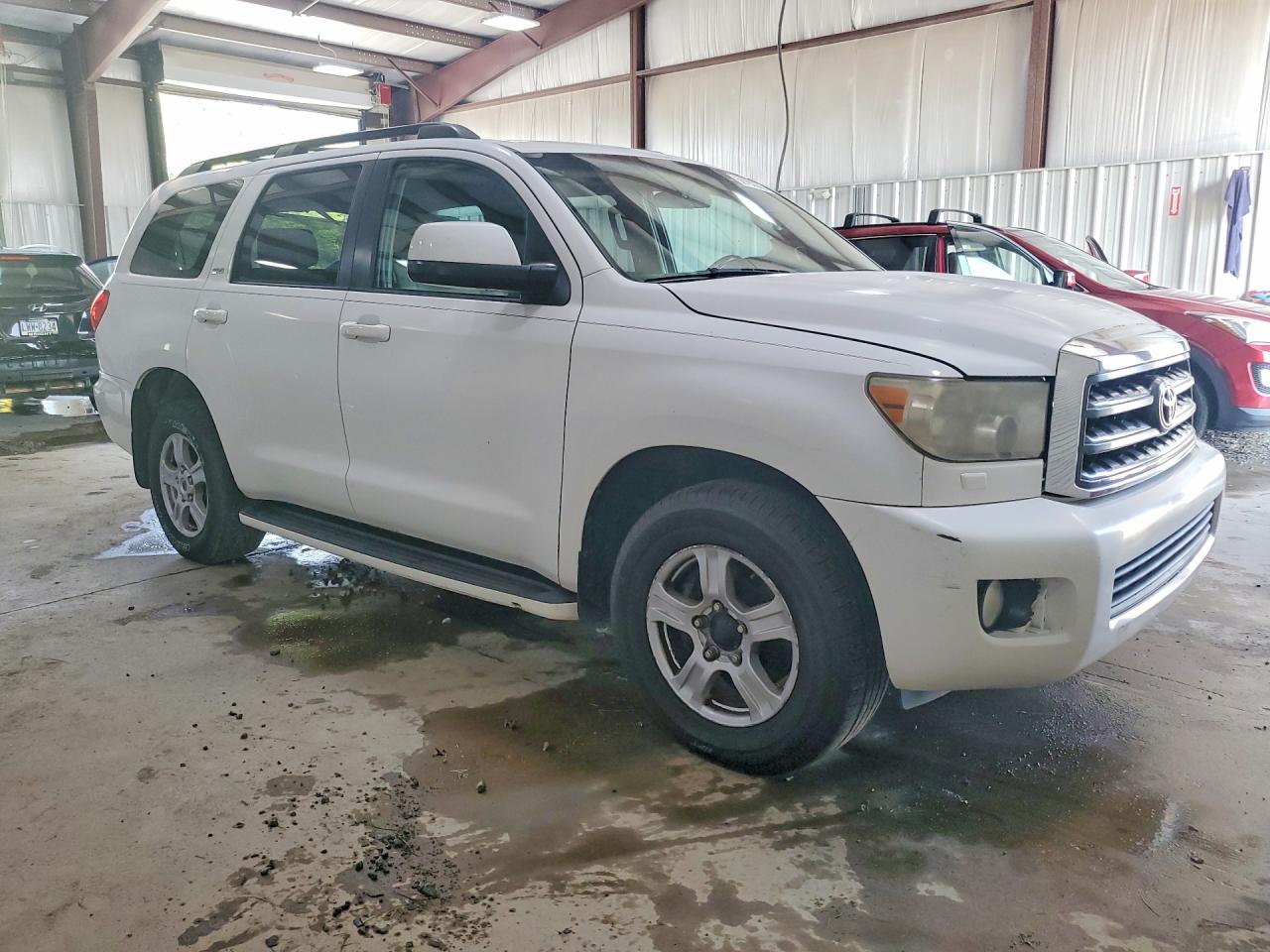 2008 Toyota Sequoia Sr5 White vin: 5TDBY64A68S011469