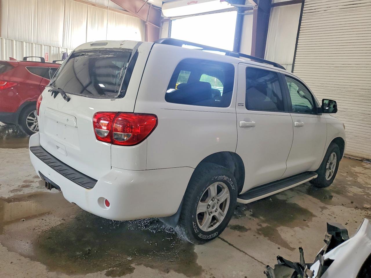 2008 Toyota Sequoia Sr5 White vin: 5TDBY64A68S011469