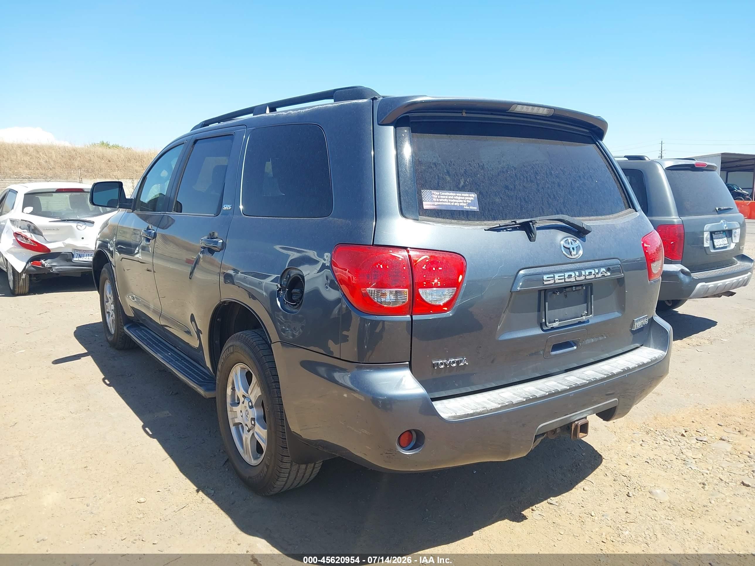 2008 Toyota Sequoia Sr5 5.7l V8 Blue vin: 5TDBY64A88S008962