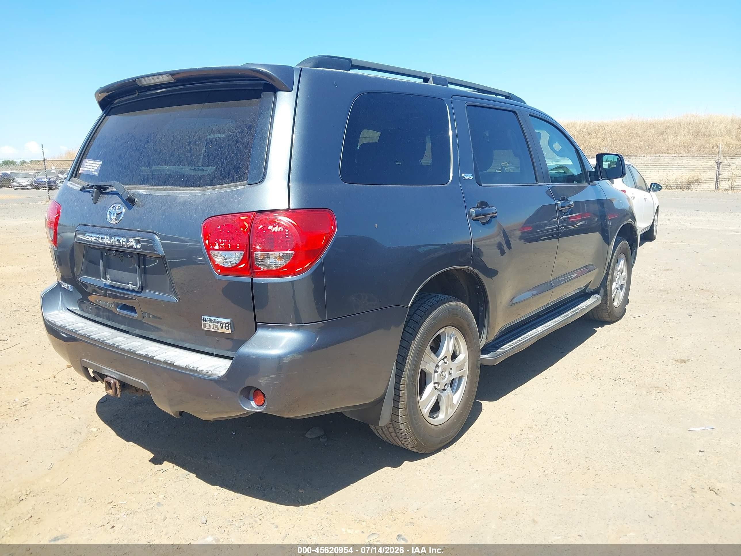 2008 Toyota Sequoia Sr5 5.7l V8 Blue vin: 5TDBY64A88S008962