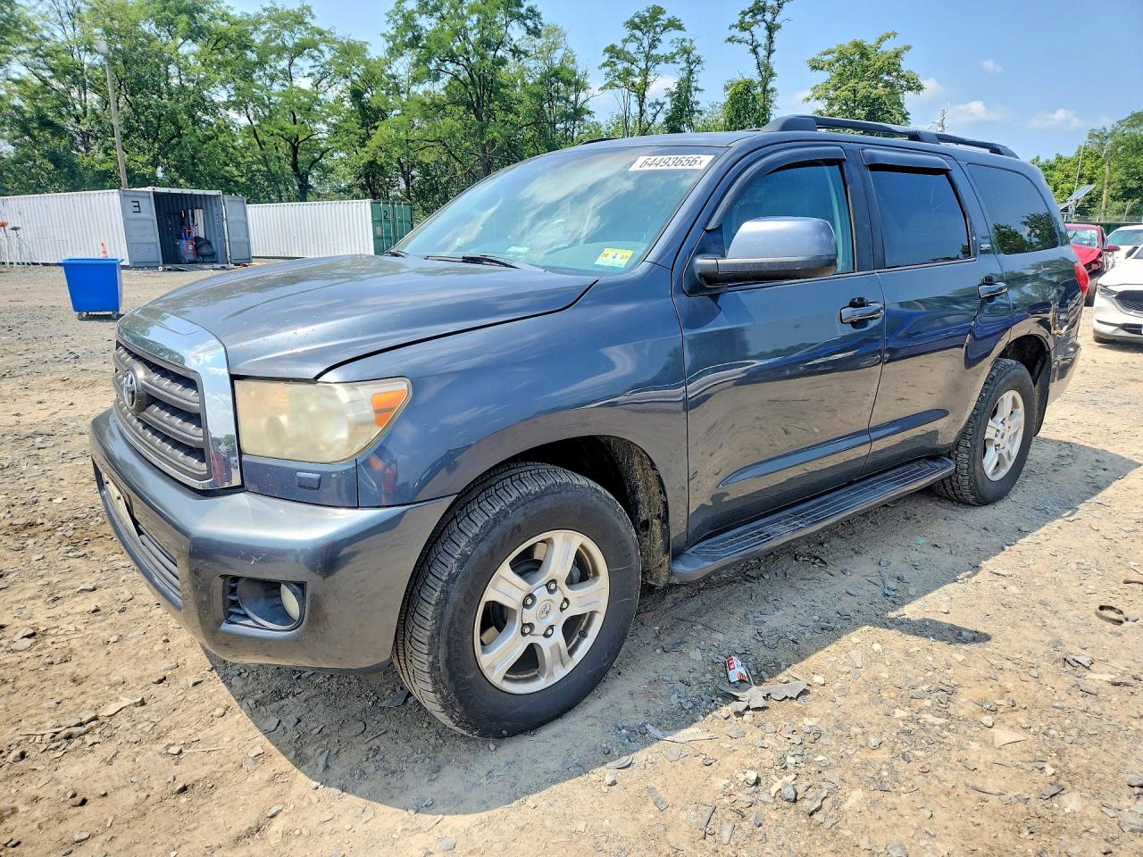 2008 Toyota Sequoia Sr5 Gray vin: 5TDBY64AX8S014231