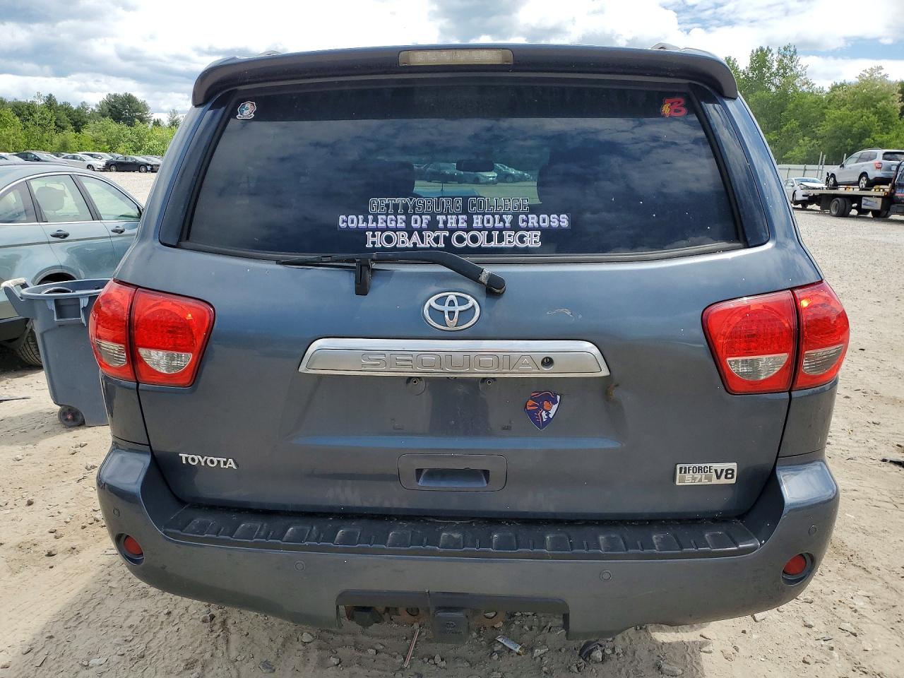 2008 Toyota Sequoia Platinum Gray vin: 5TDBY67A18S017014