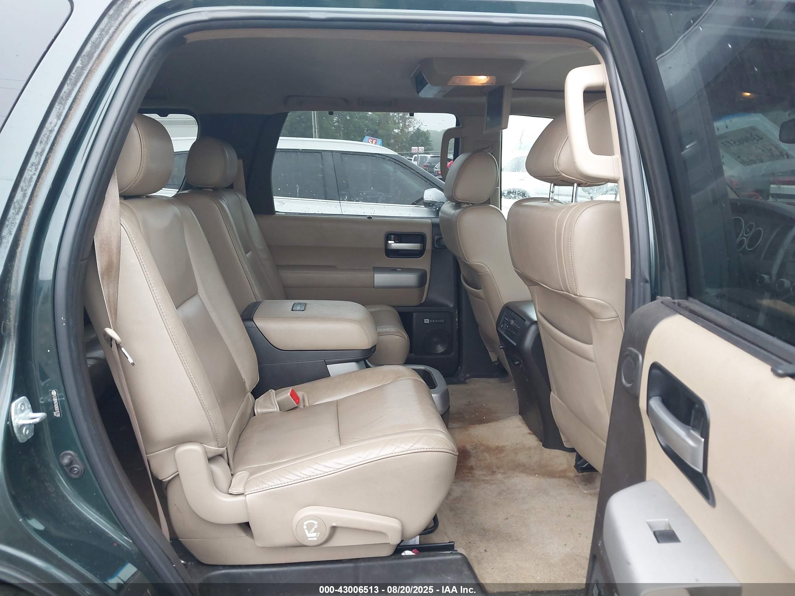 2008 Toyota Sequoia Platinum 5.7l V8 Green vin: 5TDBY67A28S015790